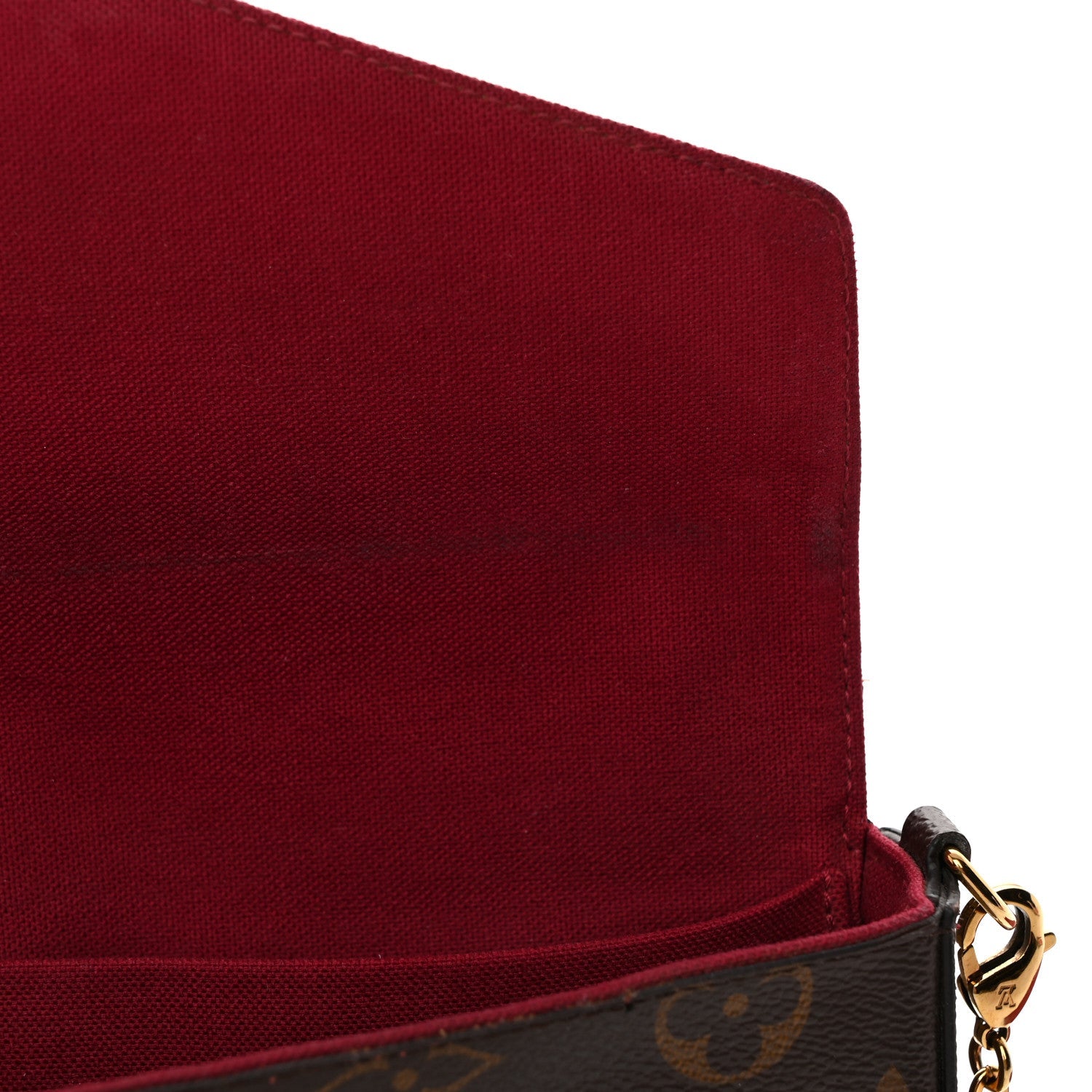 Louis Vuitton Monogram Pochette Felicie Chain Wallet Fuchsia