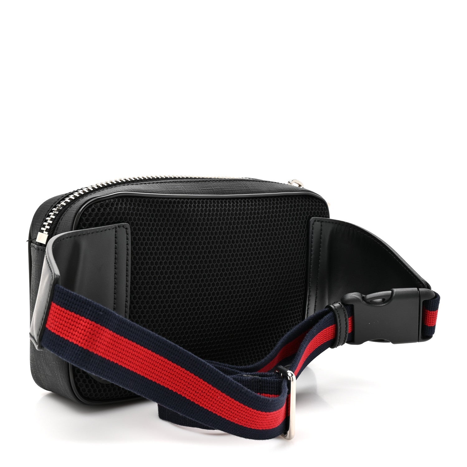 Gucci Soft GG Supreme Monogram Web Belt Bag Black Grey