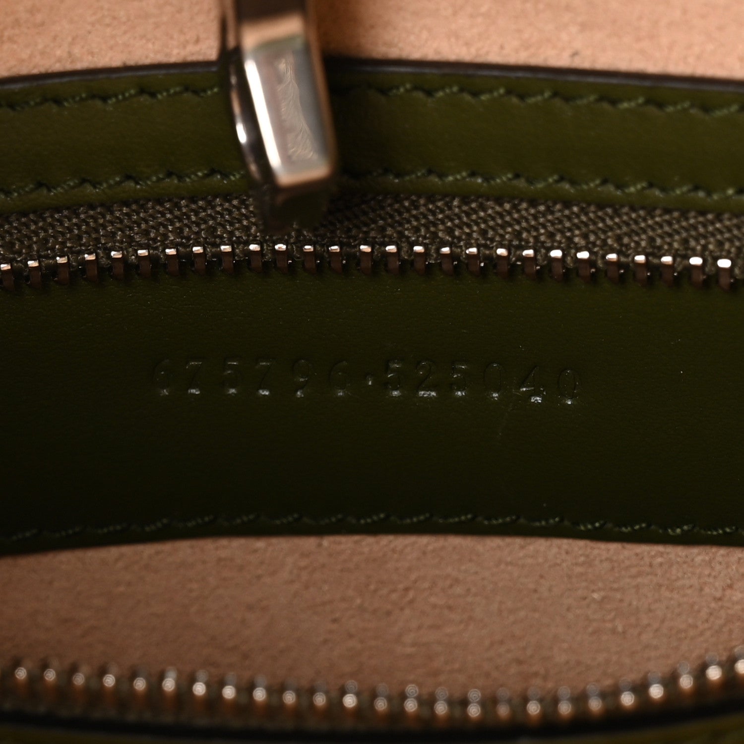 Gucci Calfskin Matelasse Aria Medium GG Marmont Shoulder Tote Military Wood