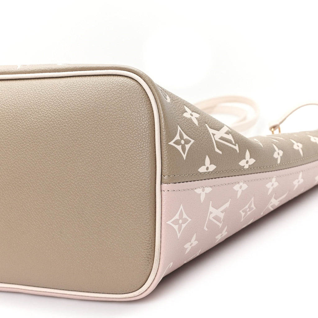 Louis Vuitton Empreinte Monogram Spring In The City Neverfull MM Kaki Beige Cream