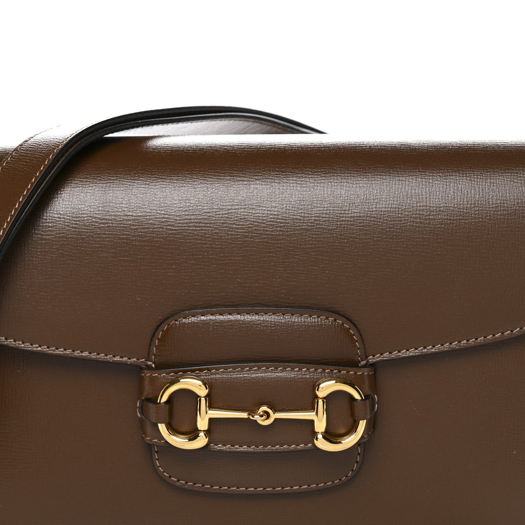 Gucci Azalea Calfskin Horsebit 1955 Shoulder Bag Brown Sugar