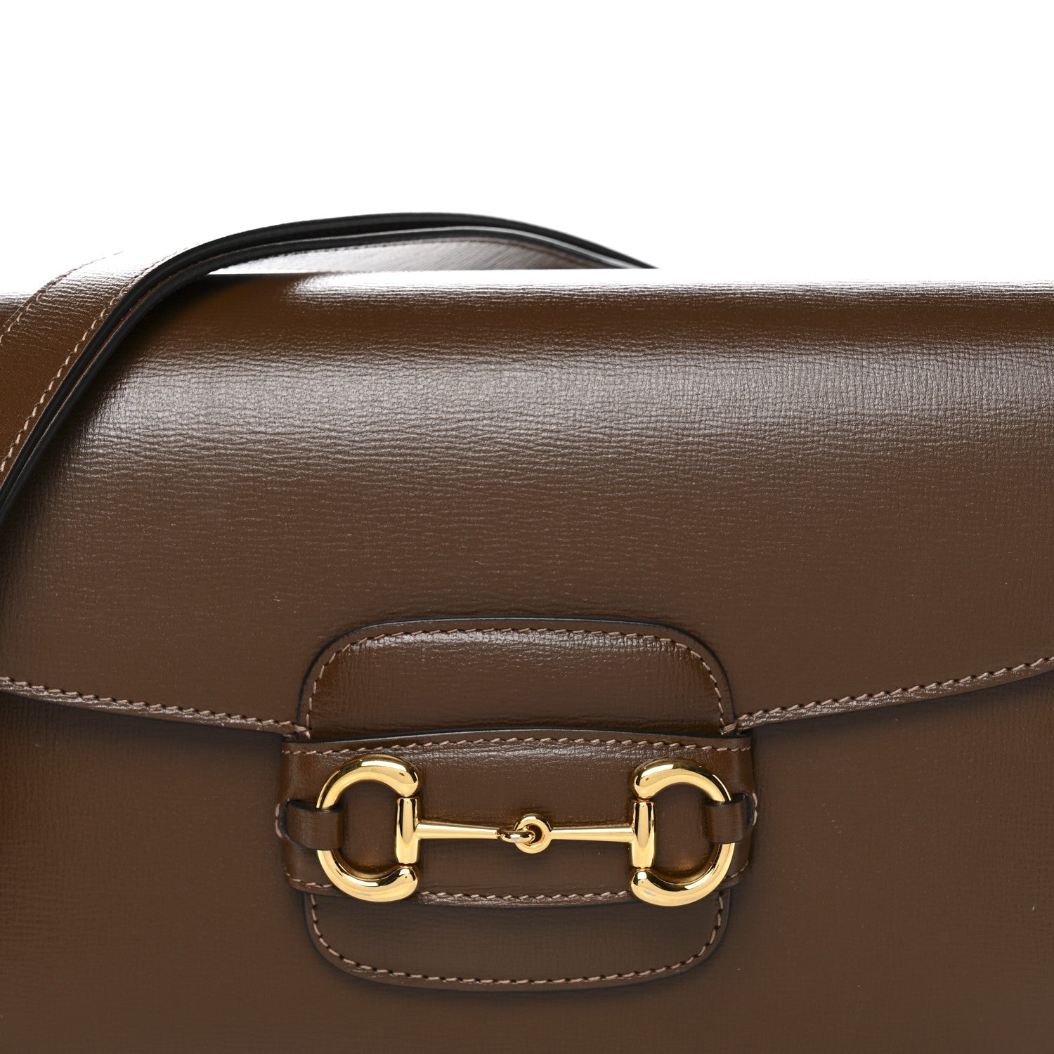 Gucci Azalea Calfskin Horsebit 1955 Shoulder Bag Brown Sugar