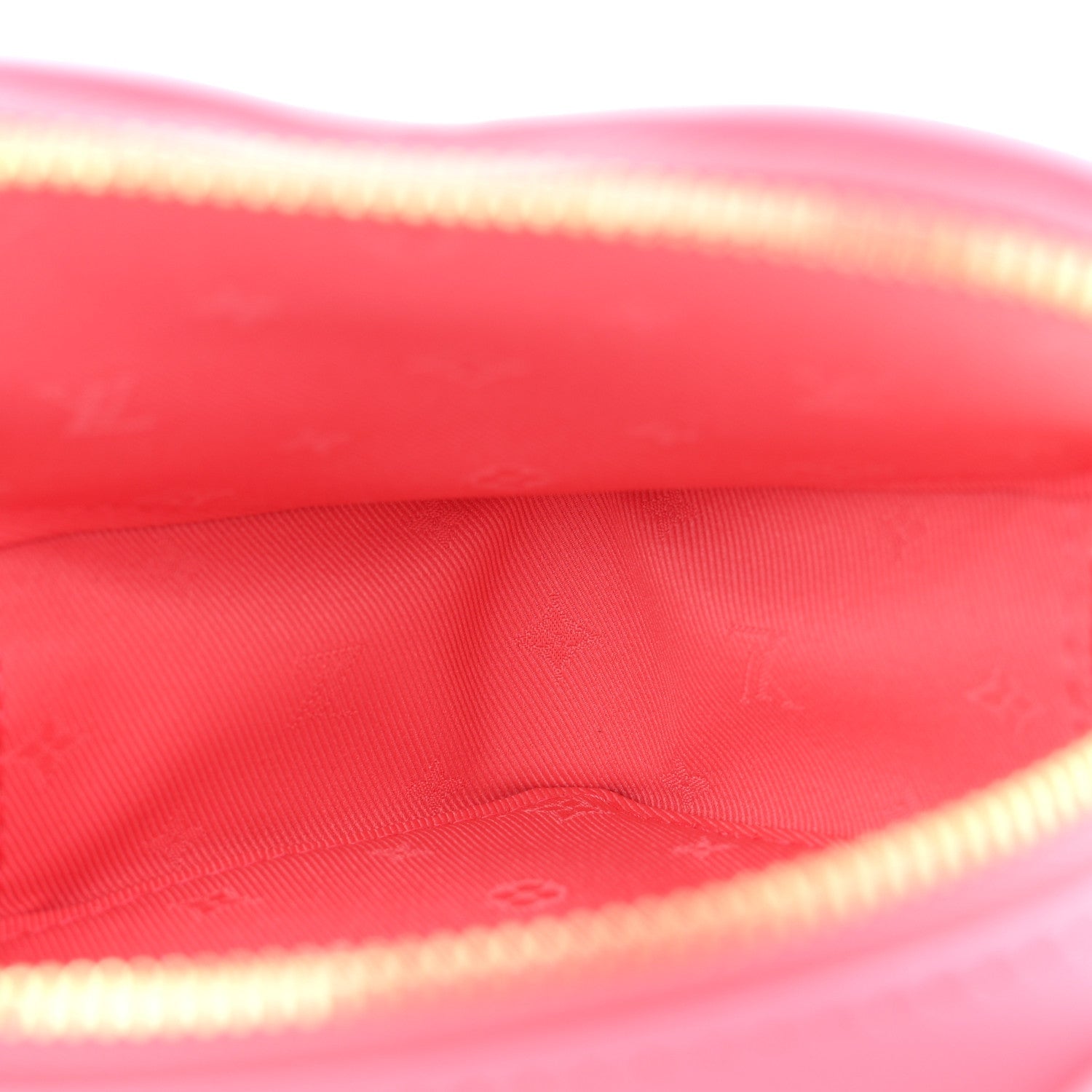 Louis Vuitton Calfskin Embroidered Monogram Pop My Heart Bag Pouch Dragon Fruit Pink