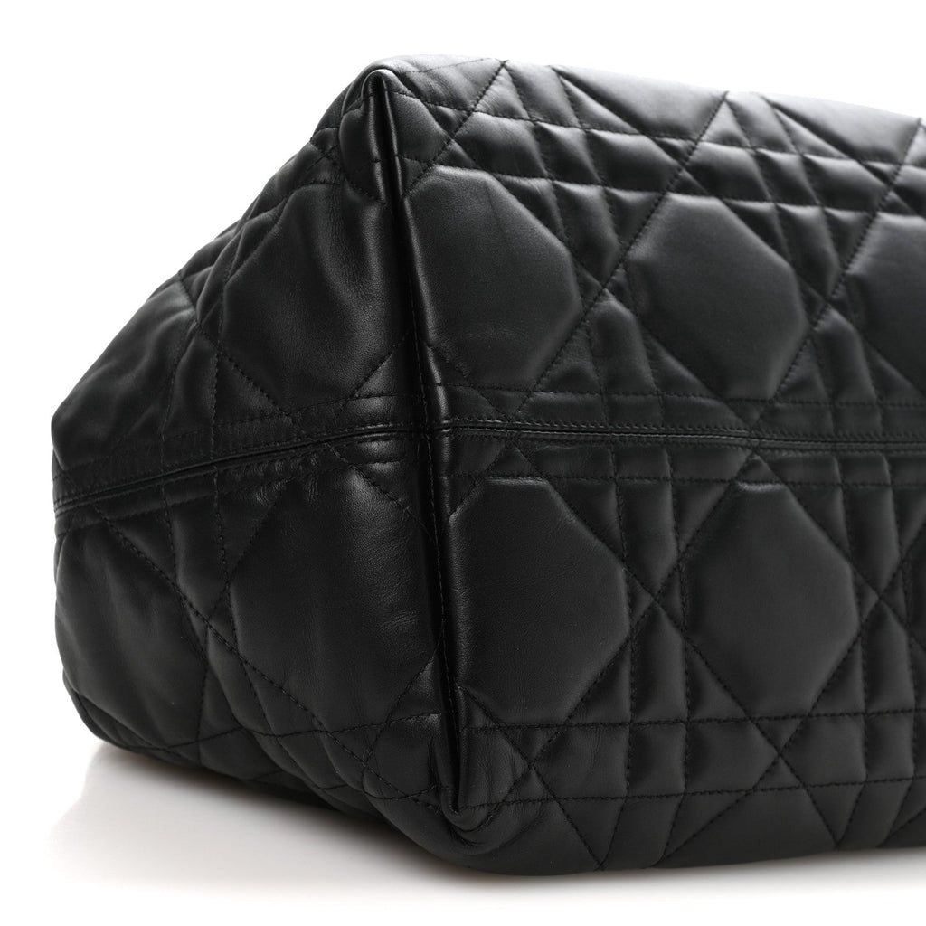 Christian Dior Calfskin Macrocannage Large Toujours Black