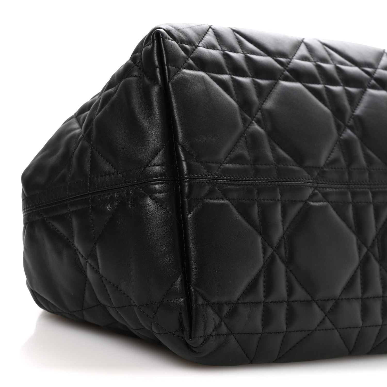 Christian Dior Calfskin Macrocannage Large Toujours Black