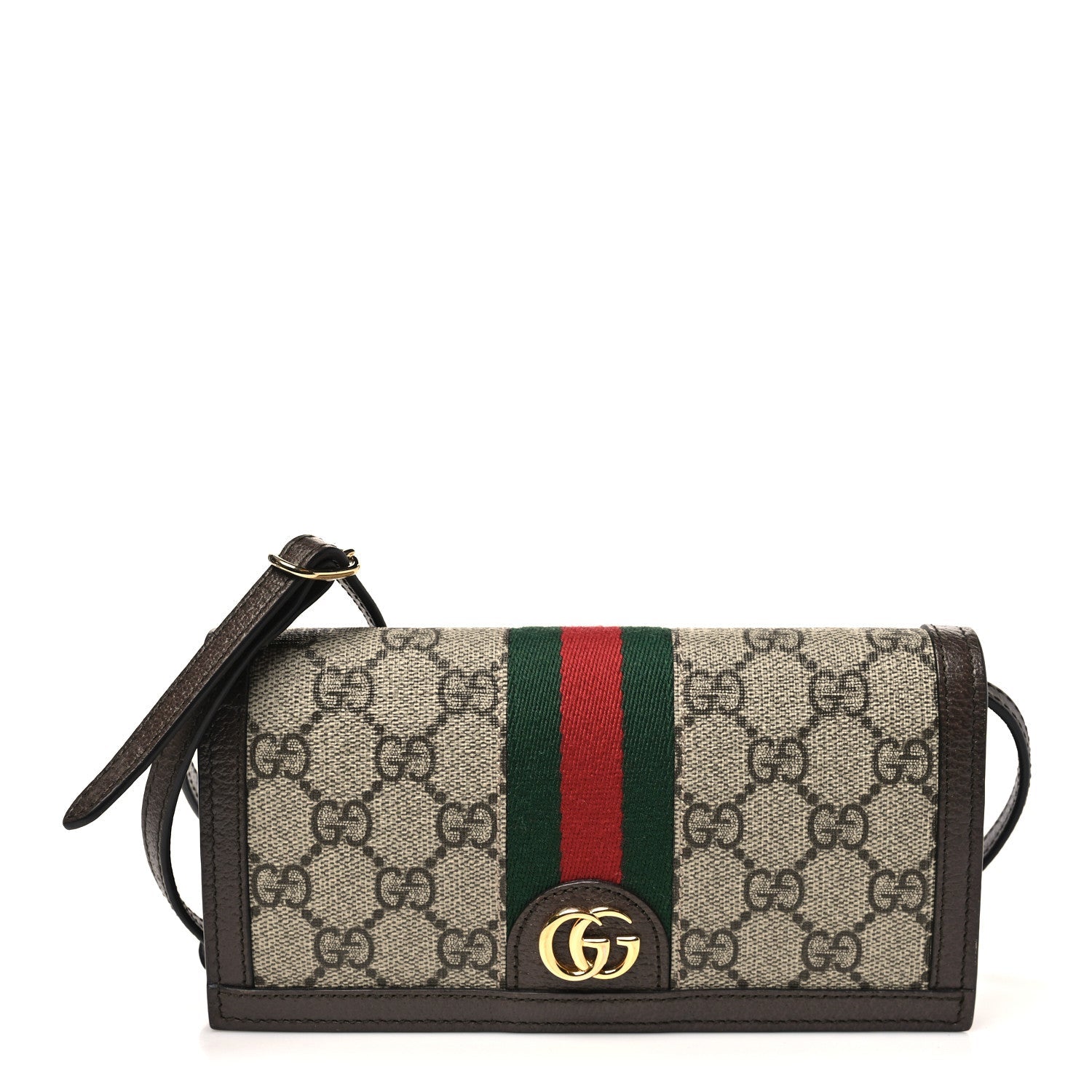 Gucci GG Supreme Monogram Web Ophidia Belt Bag Beige Ebony New Acero
