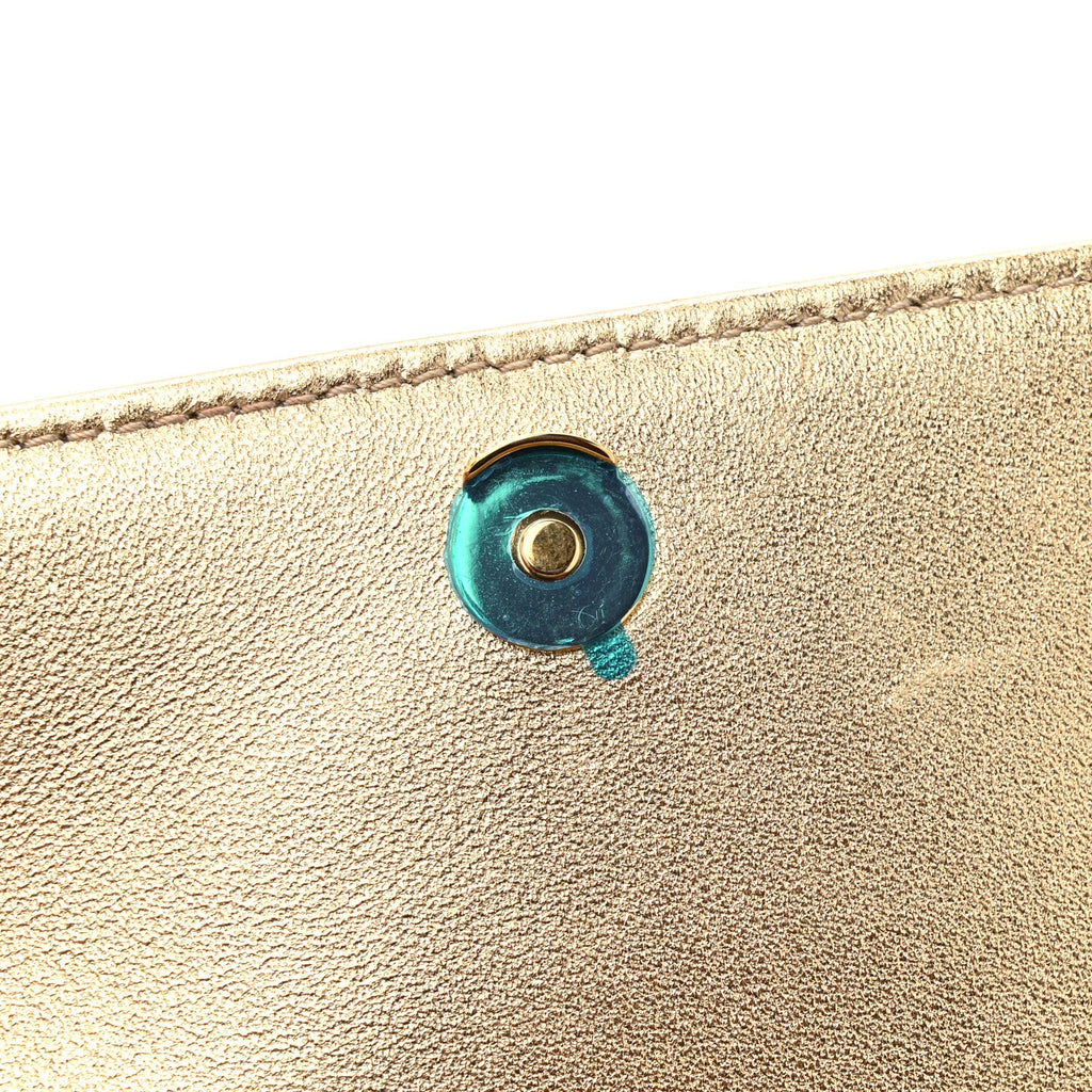 Prada Satin Crystal Metal Triangle Logo Card Holder With Strap Platino