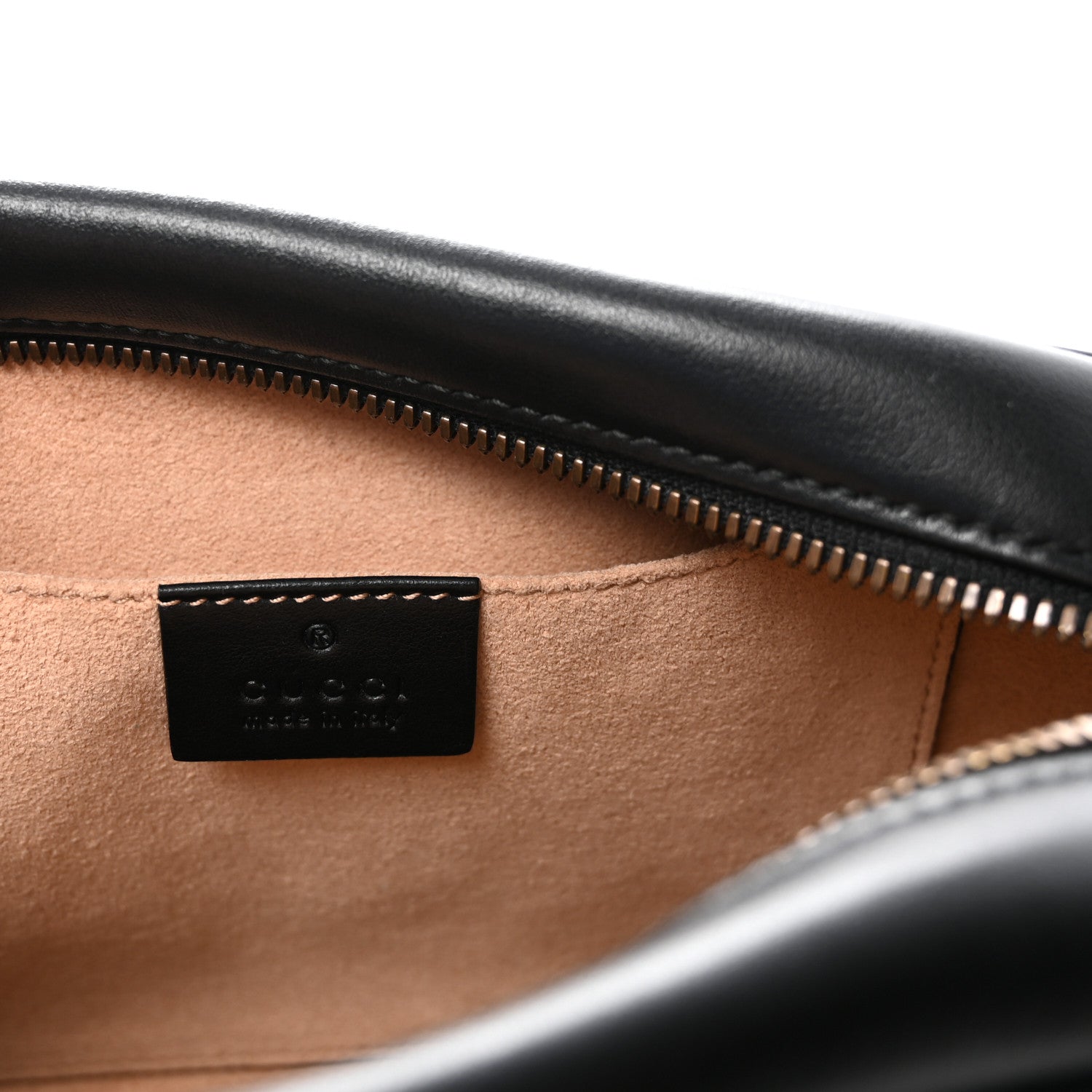 Gucci Calfskin Matelasse Small GG Marmont Chain Shoulder Bag Black