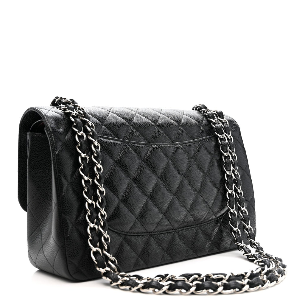 Chanel Caviar Quilted Jumbo Double Flap Black