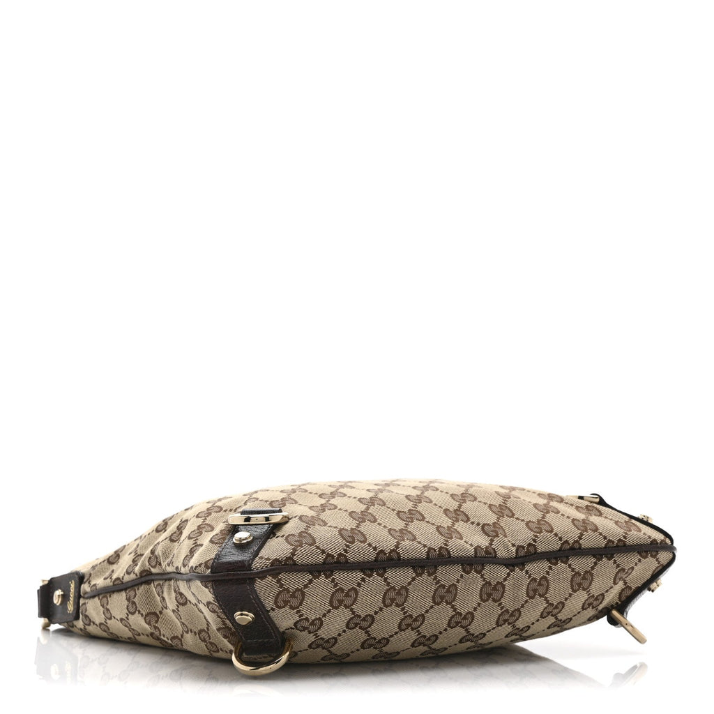 Gucci Monogram Abbey Messenger Bag Dark Brown