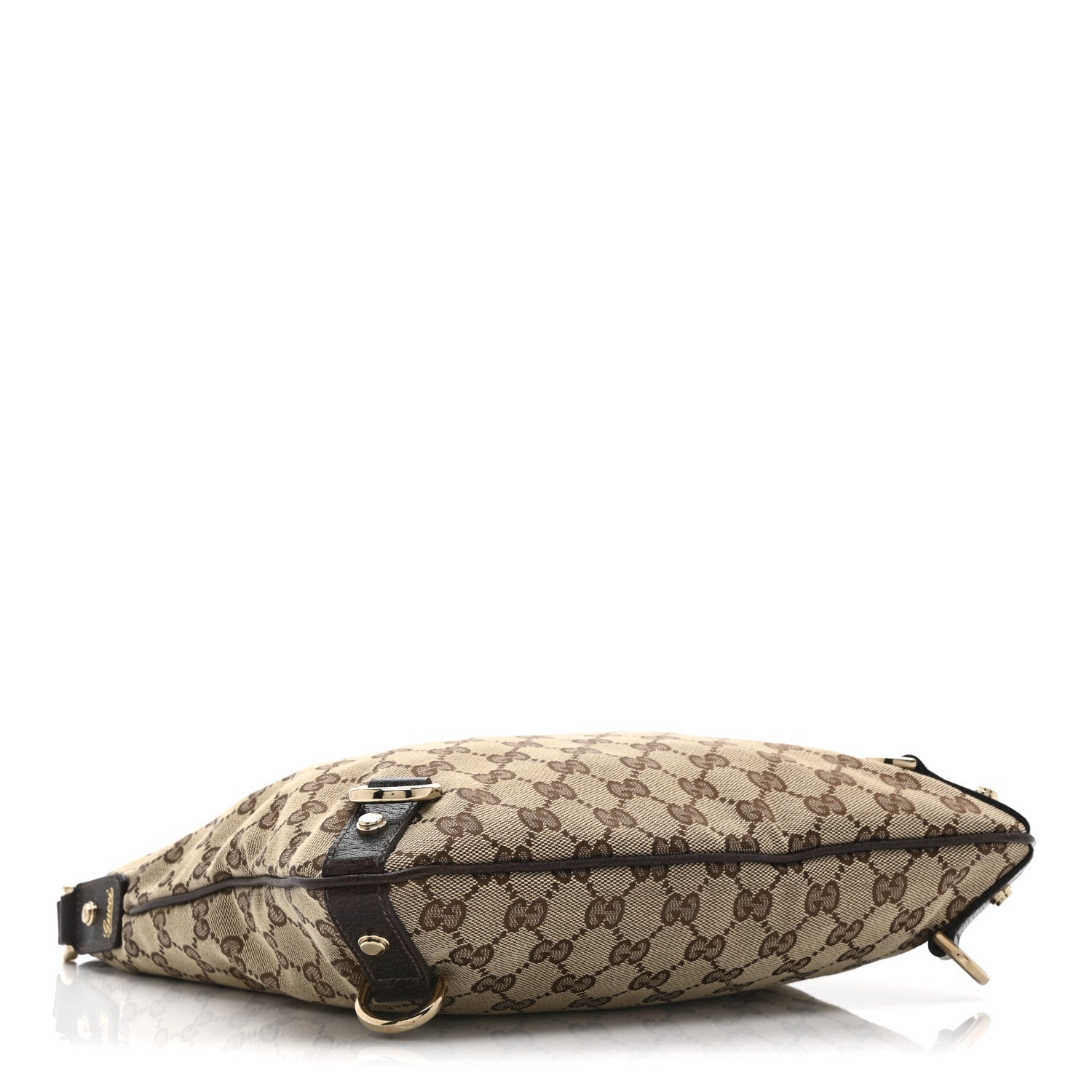 Gucci Monogram Abbey Messenger Bag Dark Brown