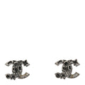 Glitter Enamel Crystal Star CC Earrings