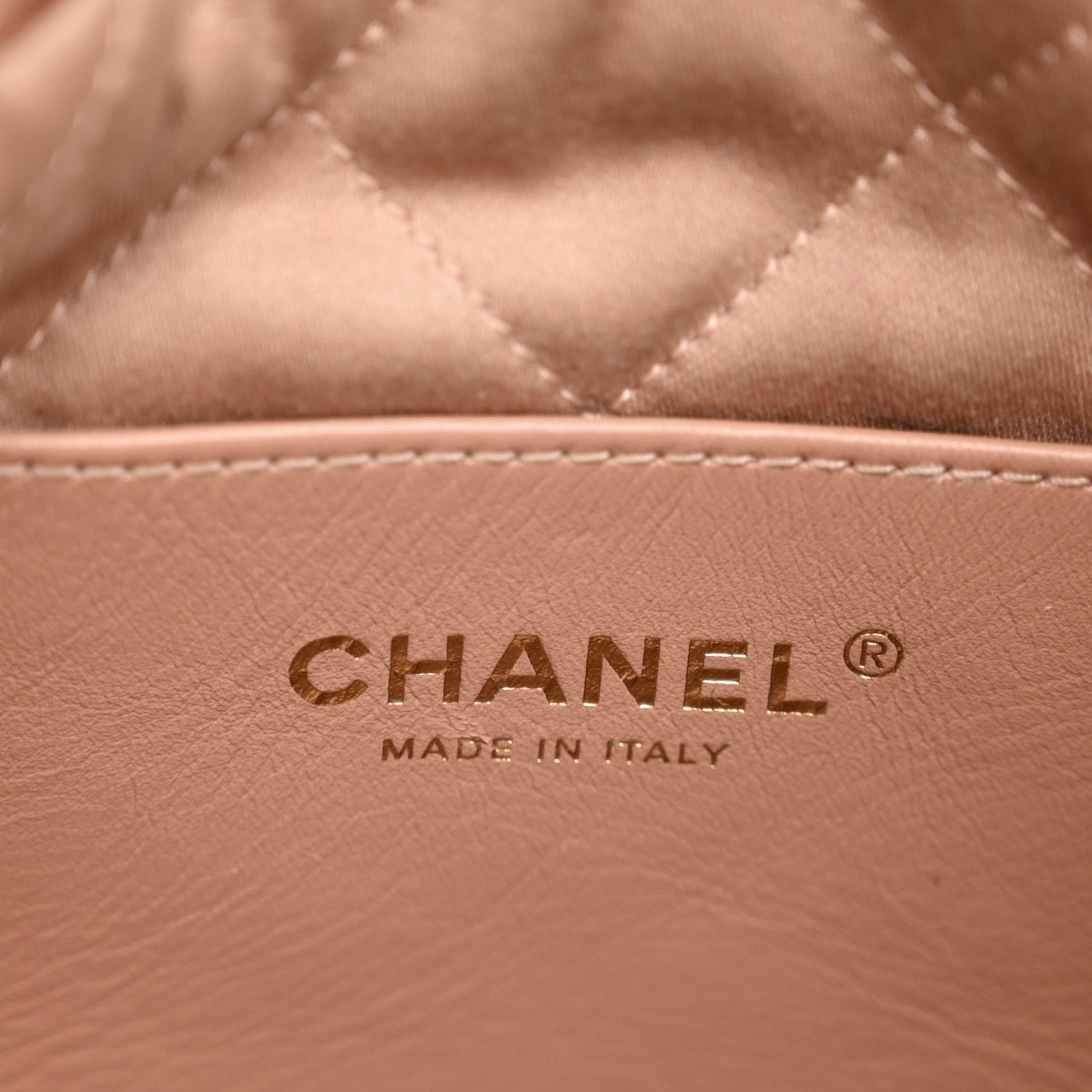 Chanel Metallic Calfskin Quilted Mini Chanel 22 Copper