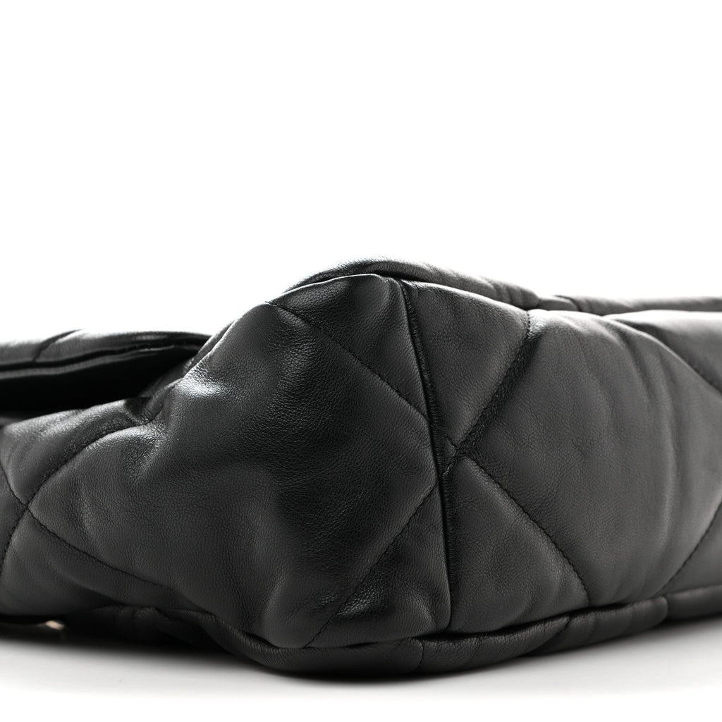 Chanel Lambskin Quilted Large Chanel 19 Flap Black