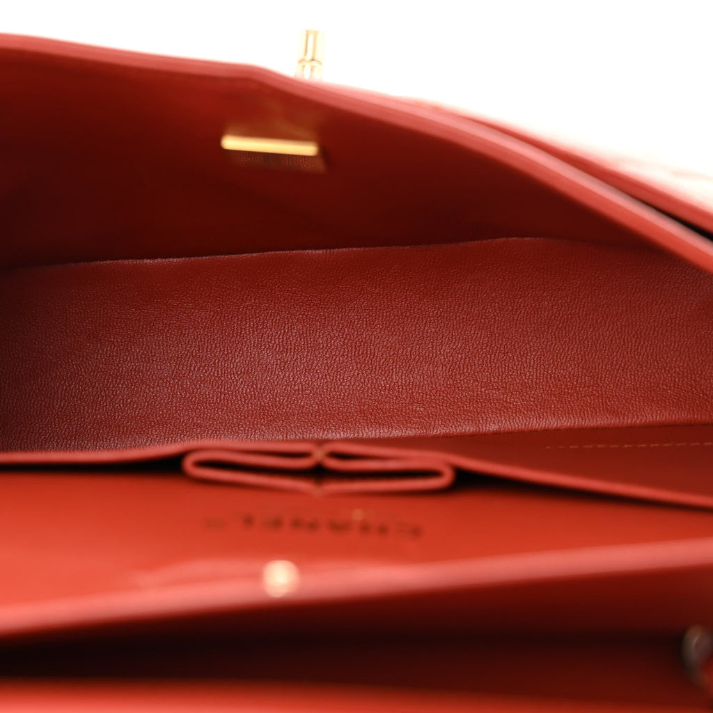Chanel Lambskin Quilted Small Double Flap Red