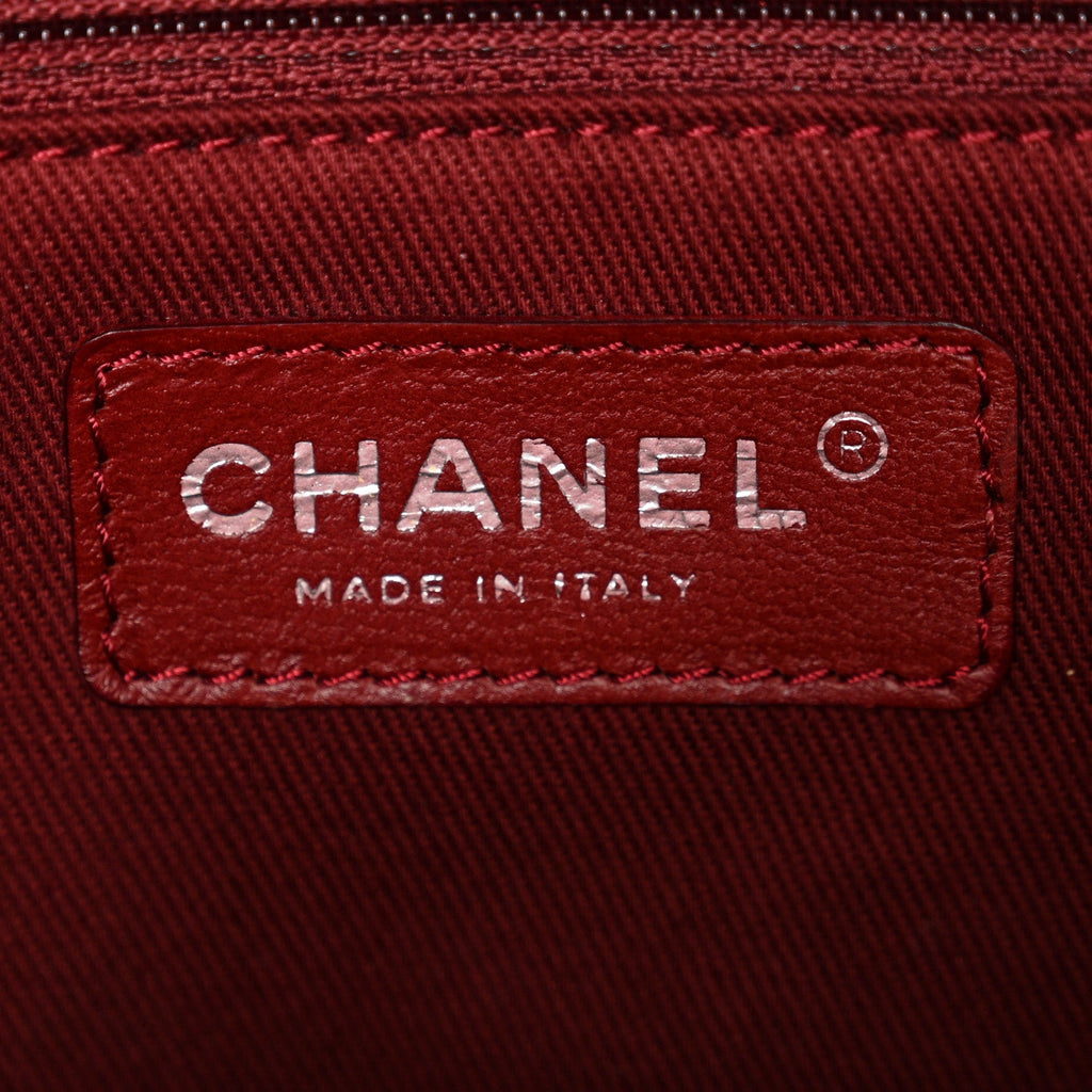 Chanel Aged Calfskin Quilted Large Cotton Club Tote Black