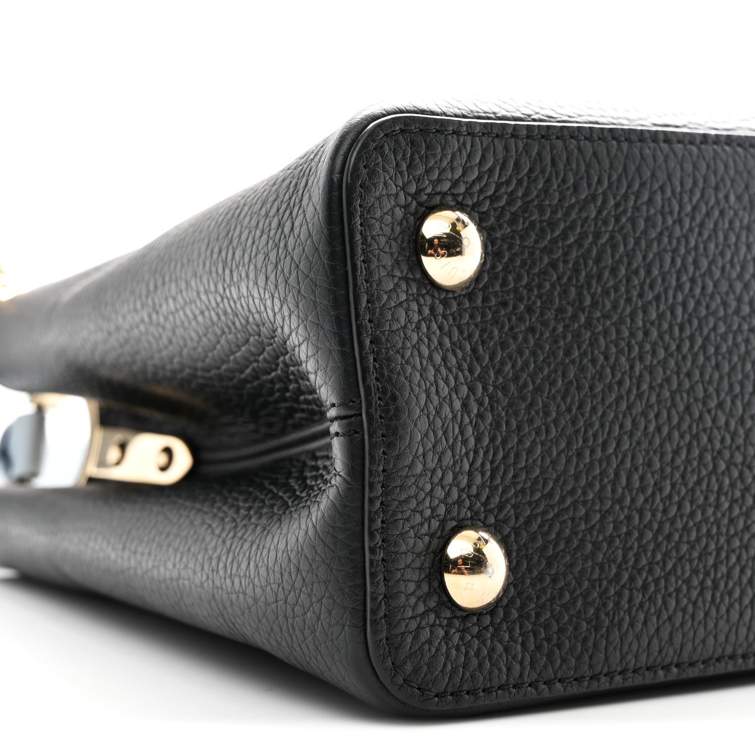 Louis Vuitton Taurillon Capucines MM Black Blue White