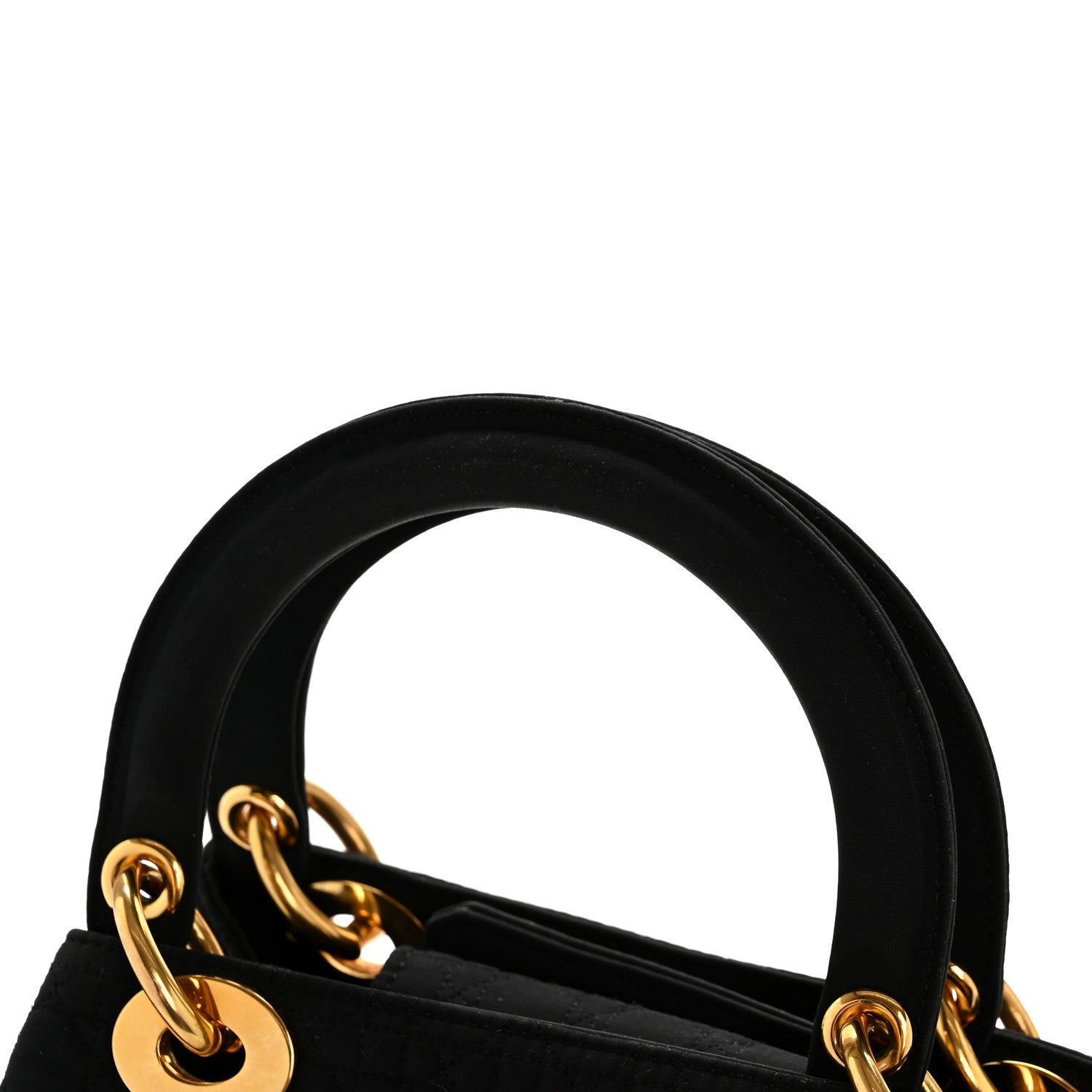 Christian Dior Nylon Cannage Medium Lady Dior Black