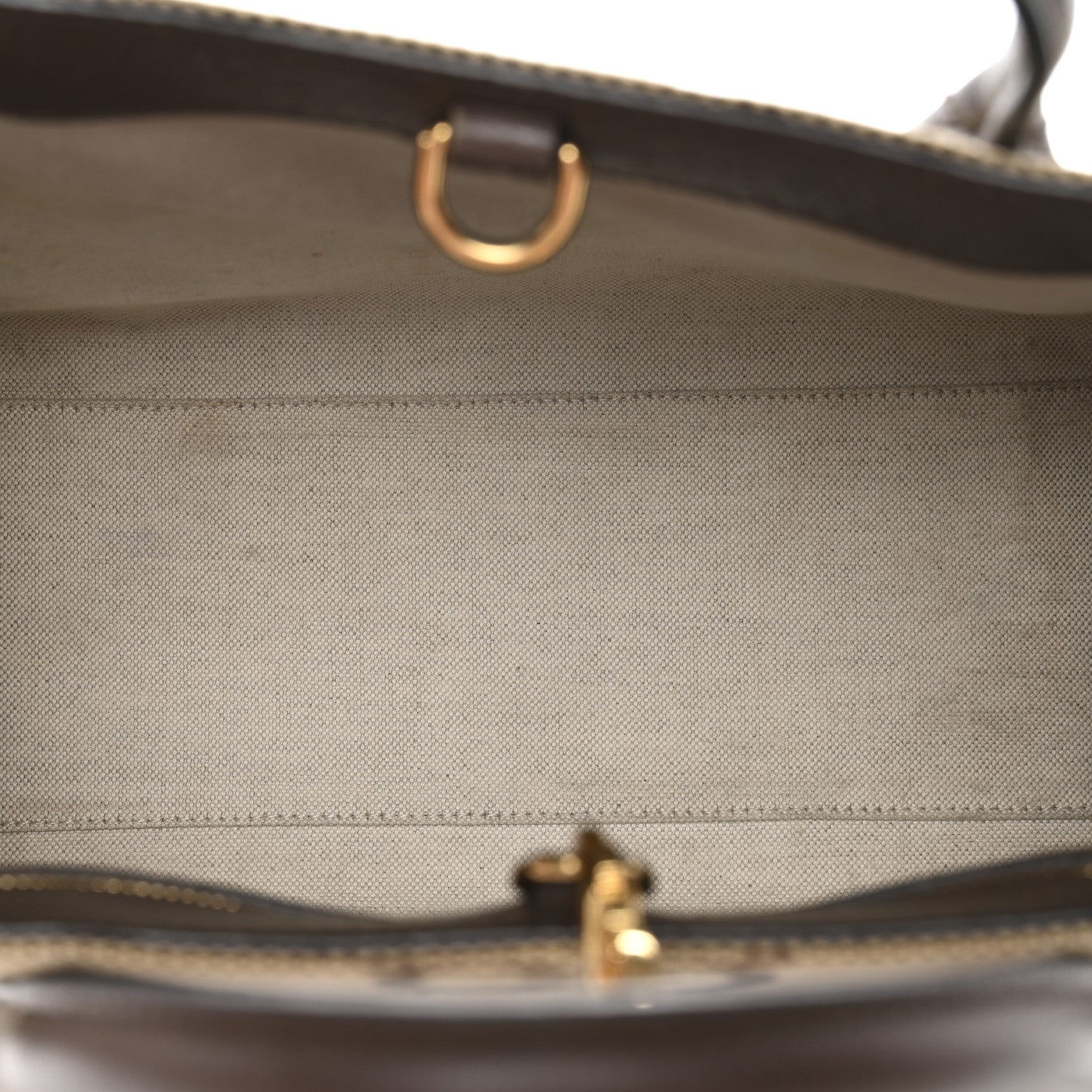 Gucci Monogram Jumbo GG Textured Dollar Calfskin Web Small Tote Bag Camel Ebony New Acero