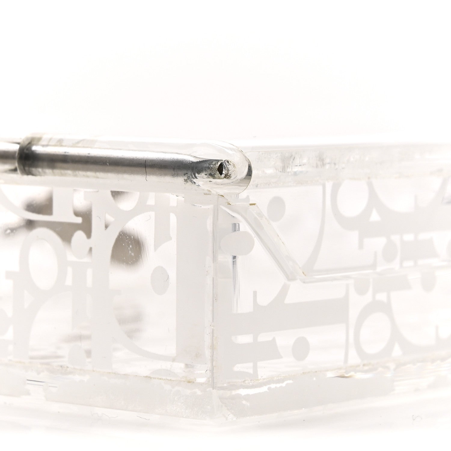 Christian Dior Plexiglass Vertical Pouch Translucent