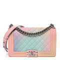 Chanel Caviar Quilted Medium Cuba Rainbow Boy Flap Multicolor
