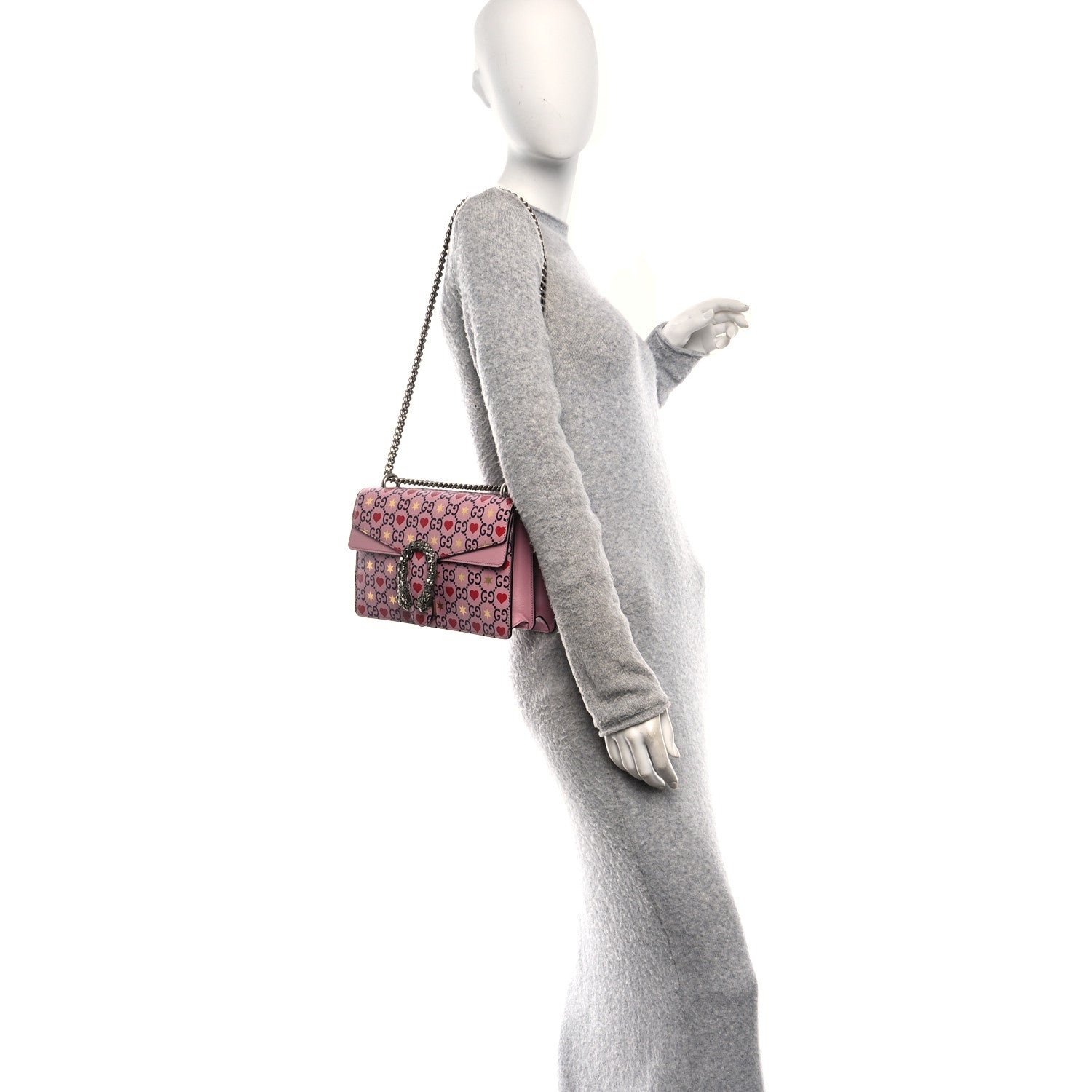 Gucci Calfskin Valentine's Day Exclusive Small Dionysus Bag Pink