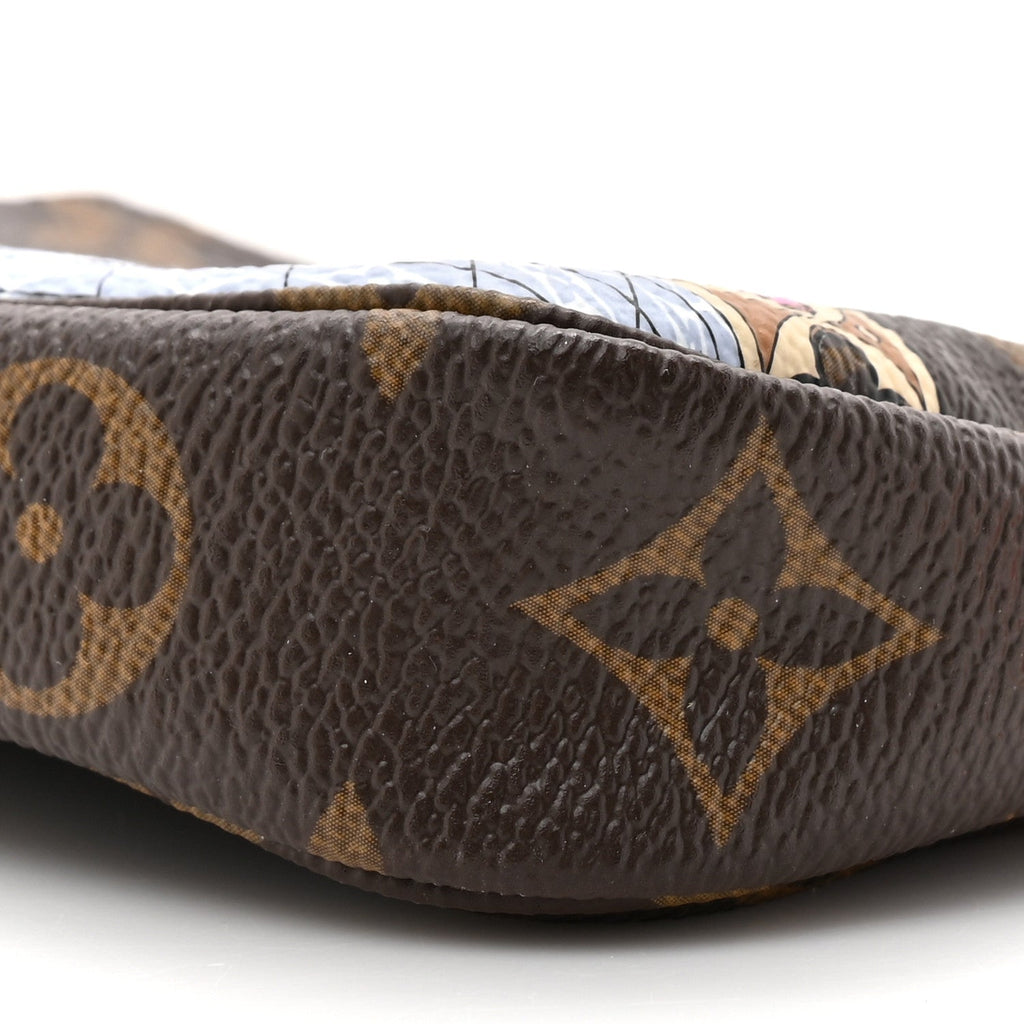 Louis Vuitton Monogram 2021 Christmas Animation London Mini Pochette Accessories Red
