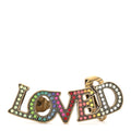 Gucci Gold Crystal Loved Ear Cuff Earring Multicolor