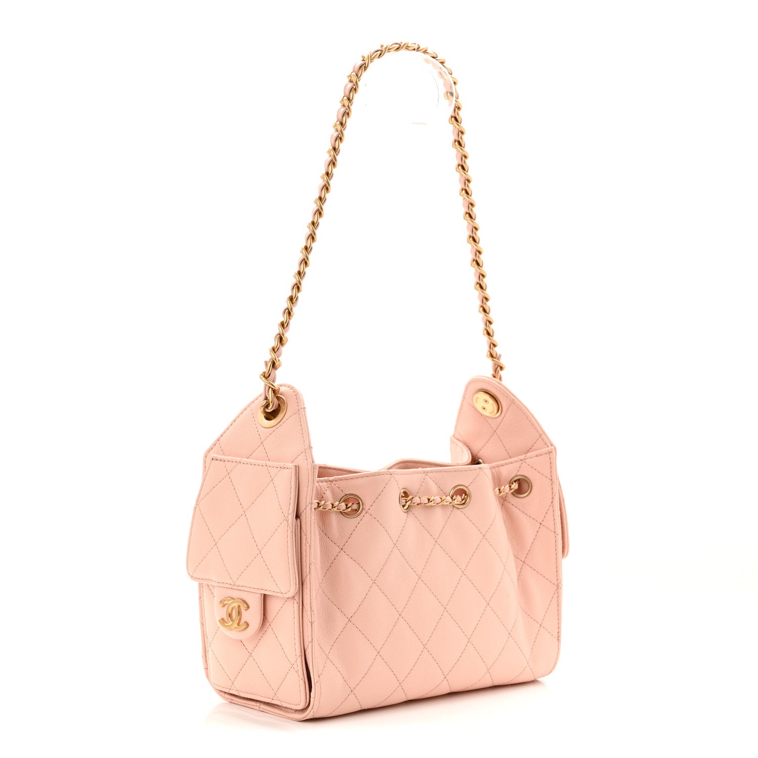 Chanel Caviar Quilted Mini Chanel 25 Handbag Light Pink