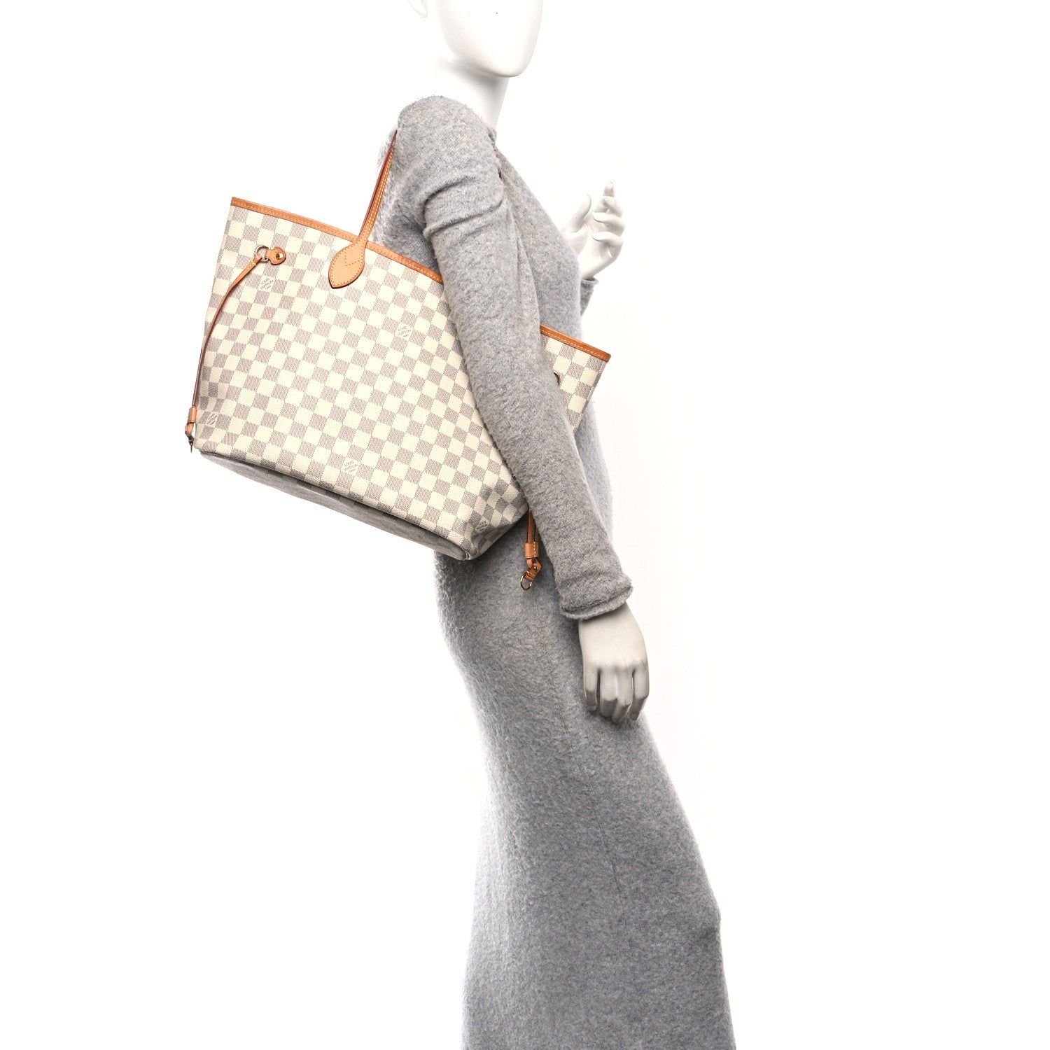 Louis Vuitton Damier Azur Neo Neverfull MM Rose Ballerine