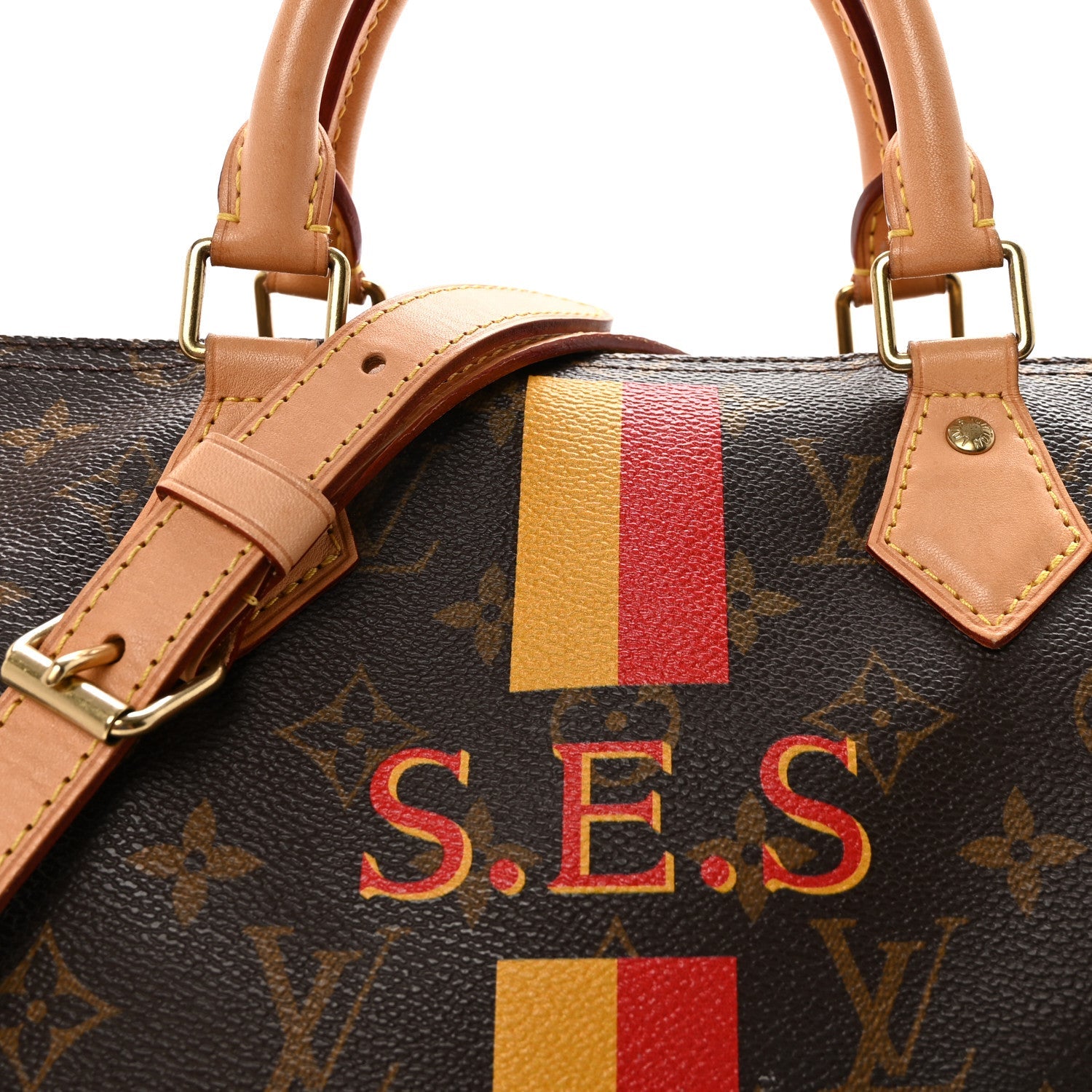 Louis Vuitton Monogram My LV Heritage Speedy Bandouliere 35 Jaune Rouge