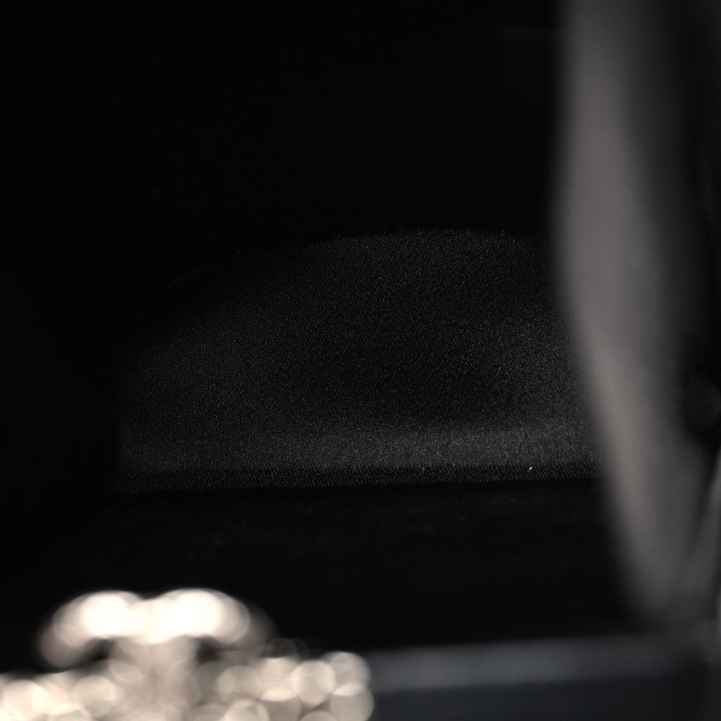 Chanel Crystal Calfskin Minaudiere Clutch Black