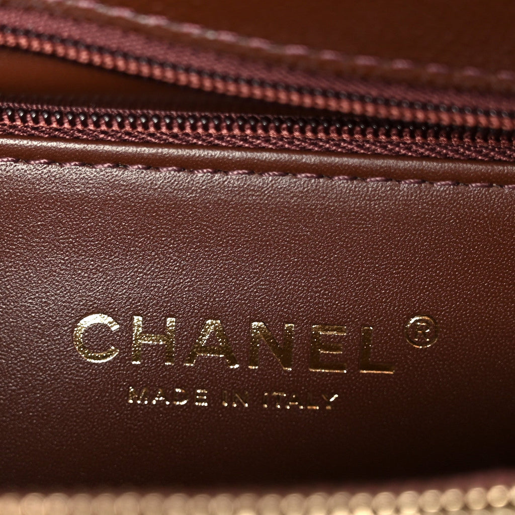 Chanel Caviar Quilted Small Coco Handle Flap Dark Brown