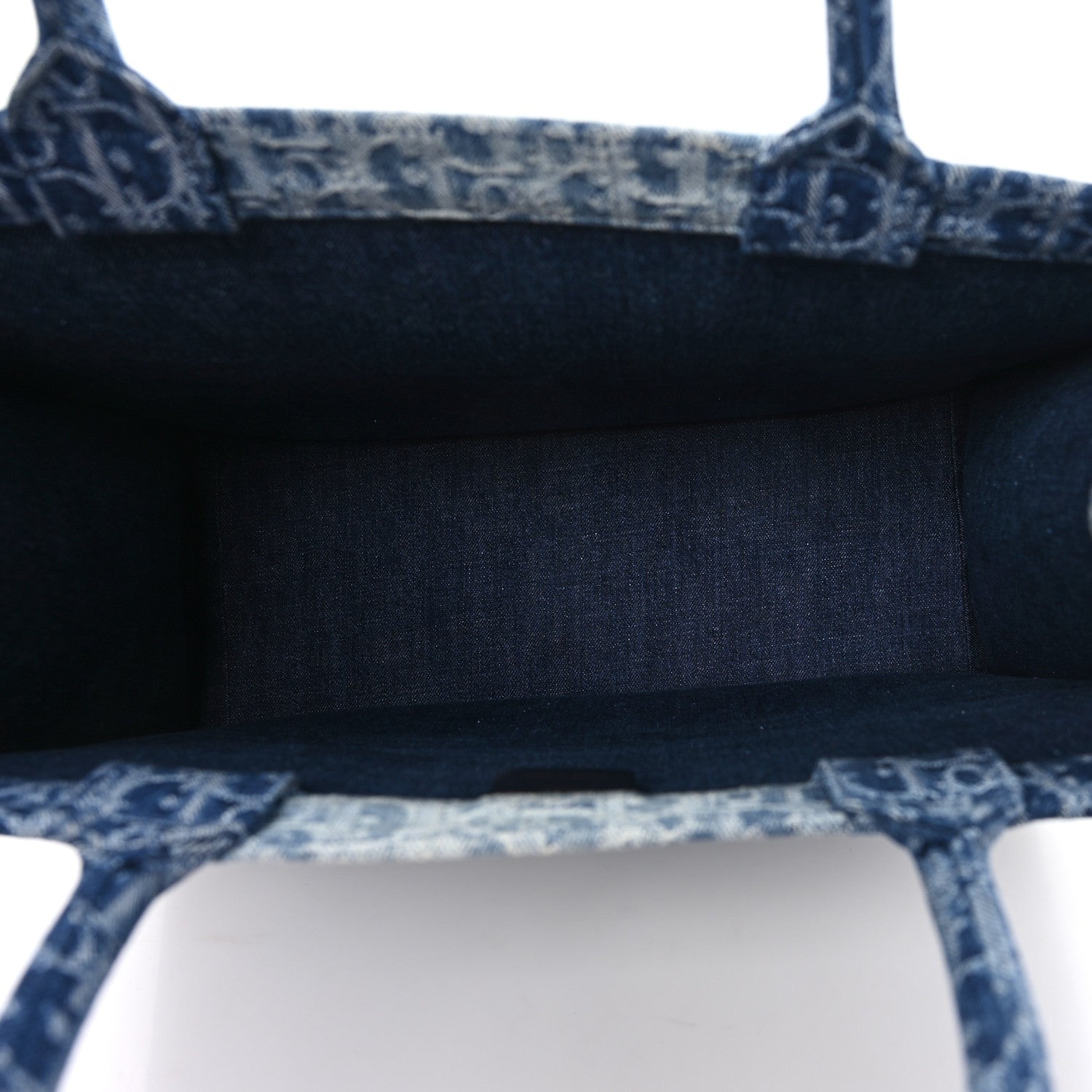 Christian Dior Oblique Denim Large Book Tote Blue