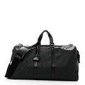 Gucci GG Supreme Monogram Medium Carry-On Duffle Bag Black Grey