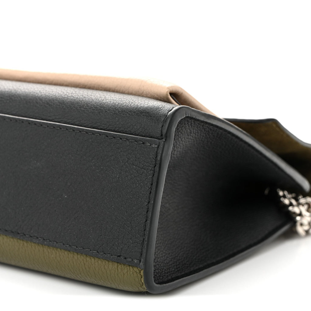Louis Vuitton Soft Calfskin Mylockme Chain Bag BB Smokey Brown Green