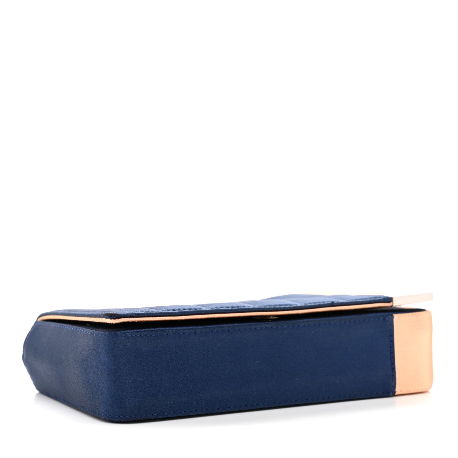 Chanel Satin Chocolate Bar Flap Blue Light Pink
