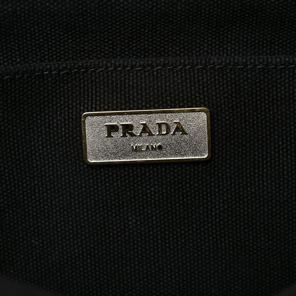 Prada Canapa Logo Tote Black