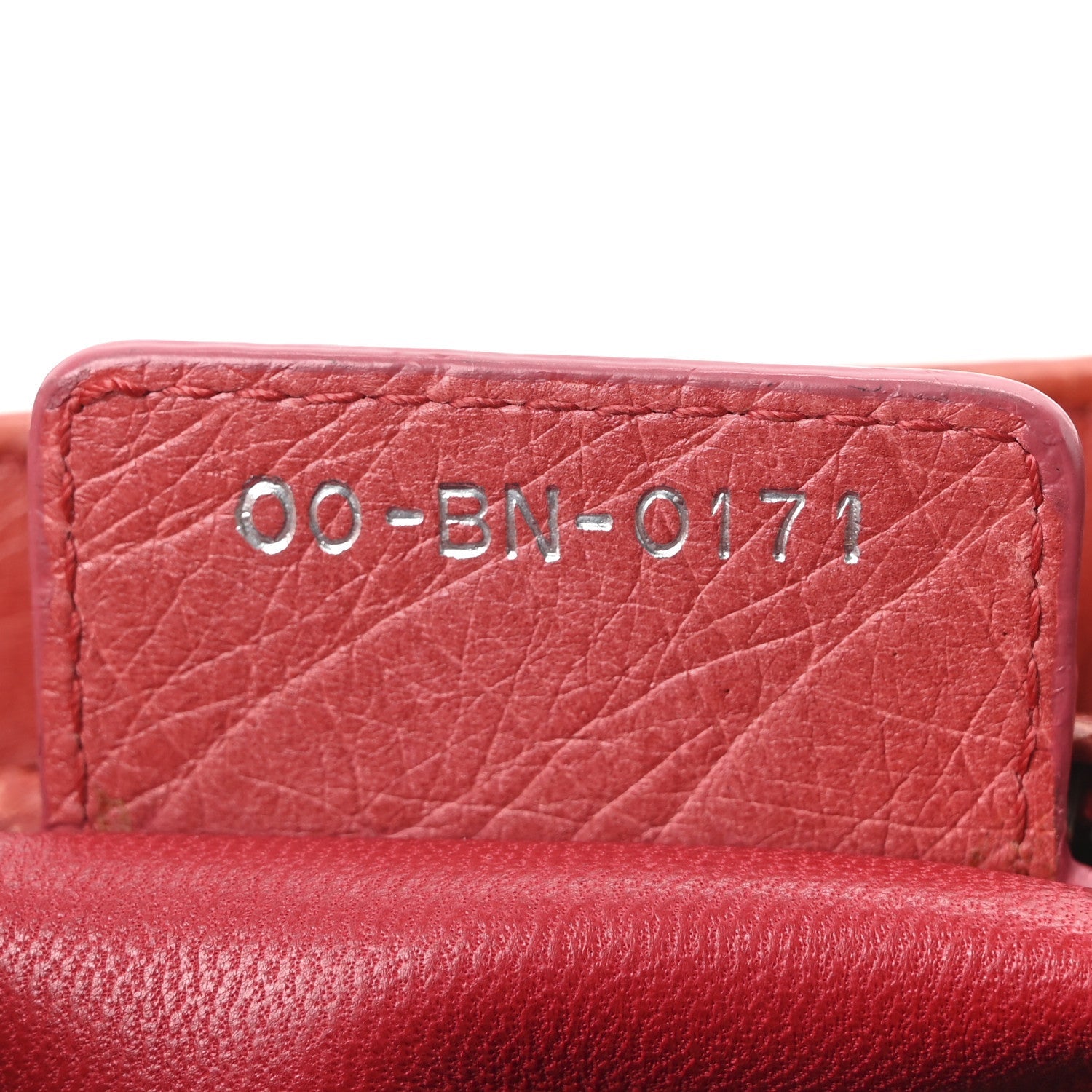 Christian Dior Ostrich Medium Lady Dior Red