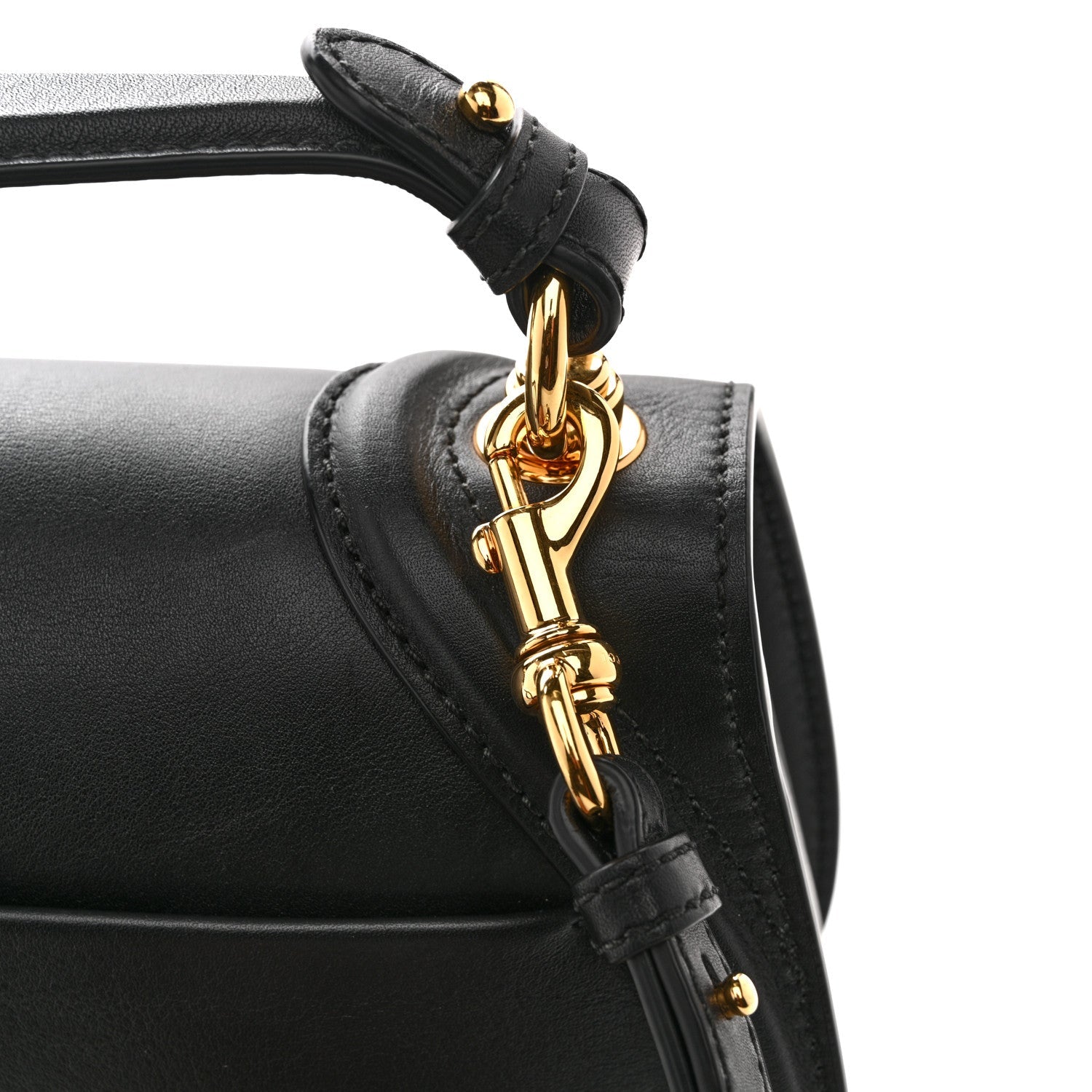 Gucci Arabella Calfskin Medium Blondie Top Handle Bag  Black