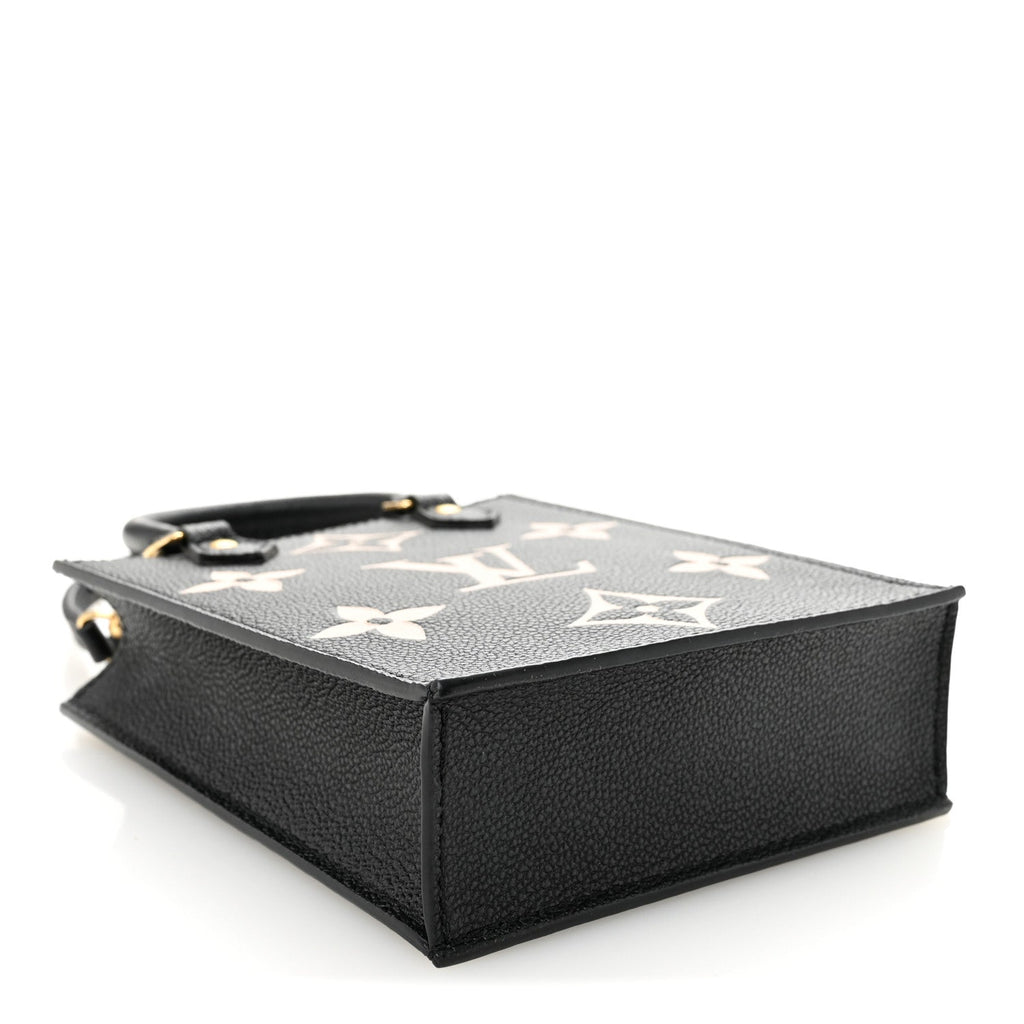 Louis Vuitton Empreinte Monogram Giant Petit Sac Plat Black Beige