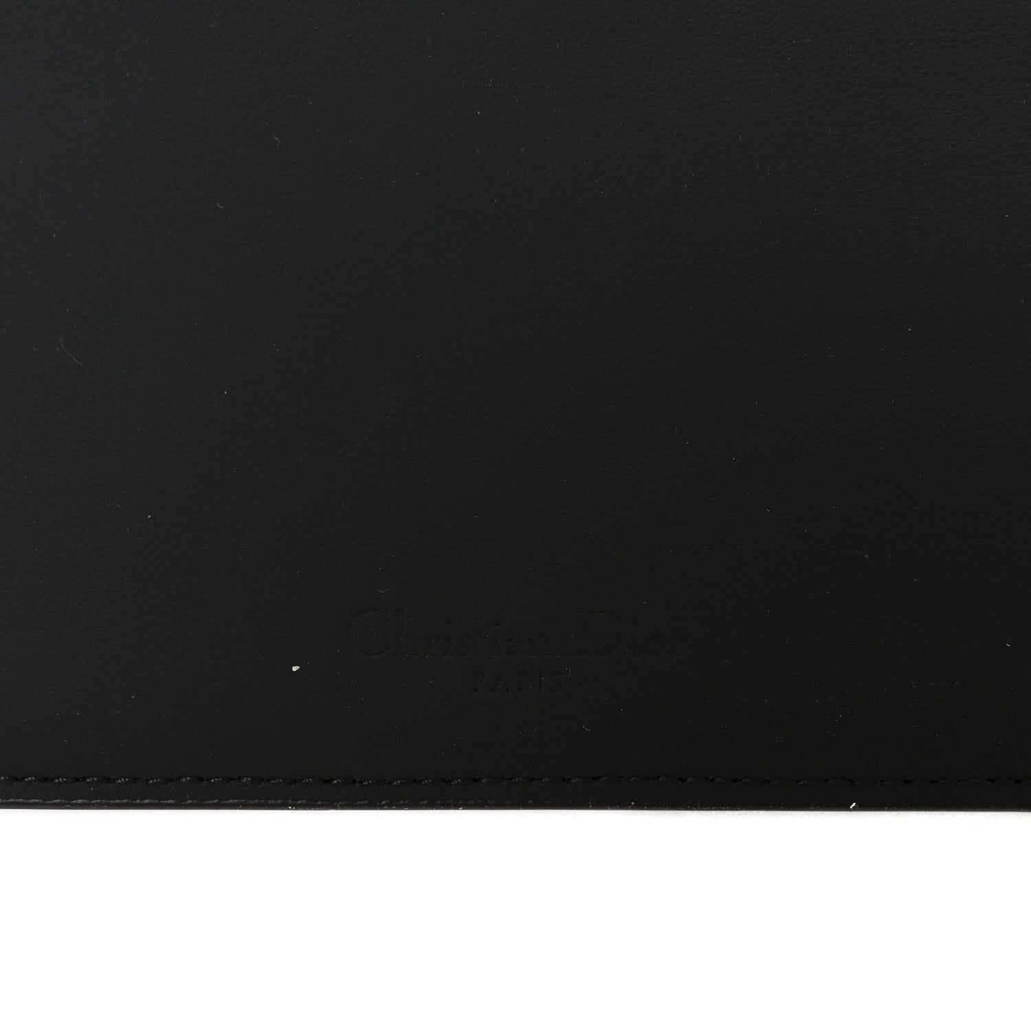 Christian Dior Ultra Matte Calfskin Saddle Chain Wallet Pouch Black