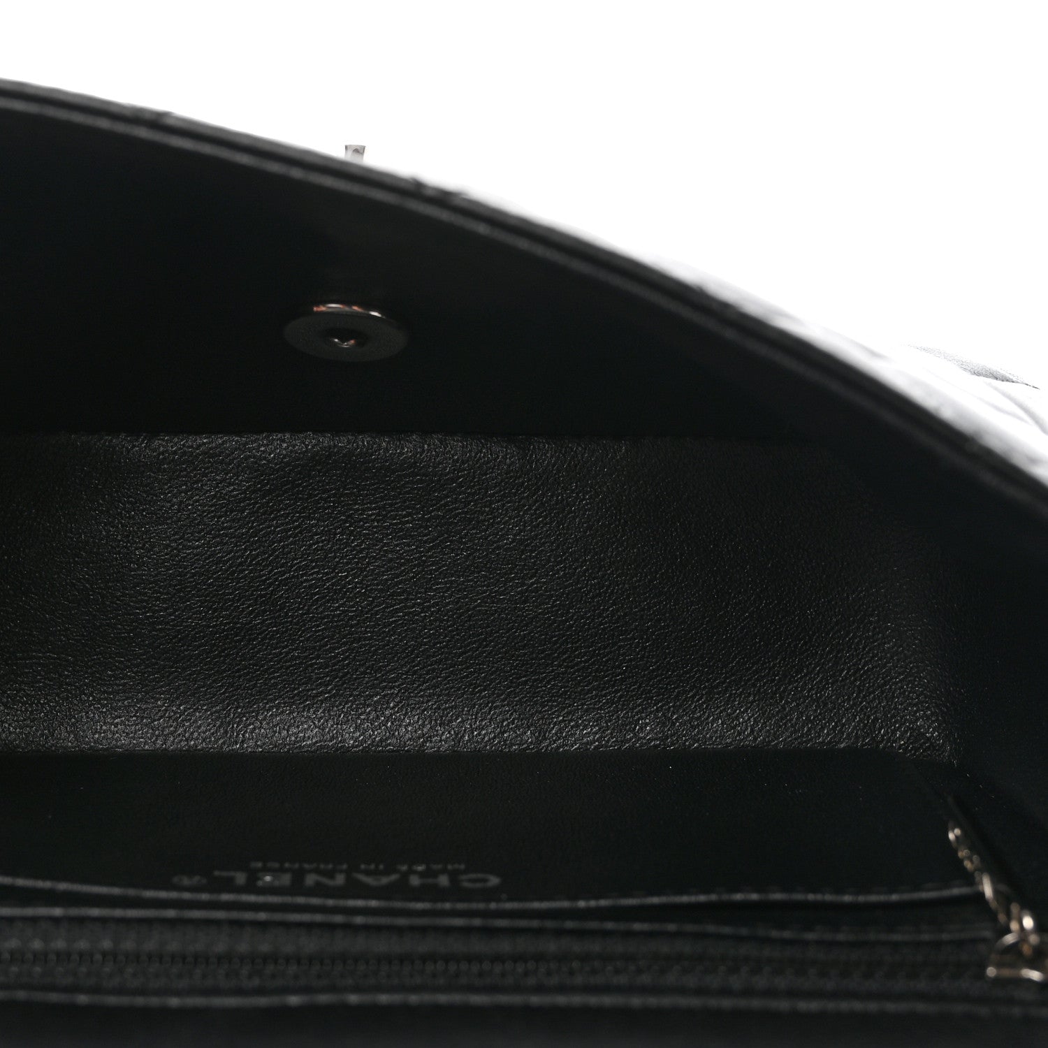 Chanel Lambskin Quilted Mini Rectangular Flap Black