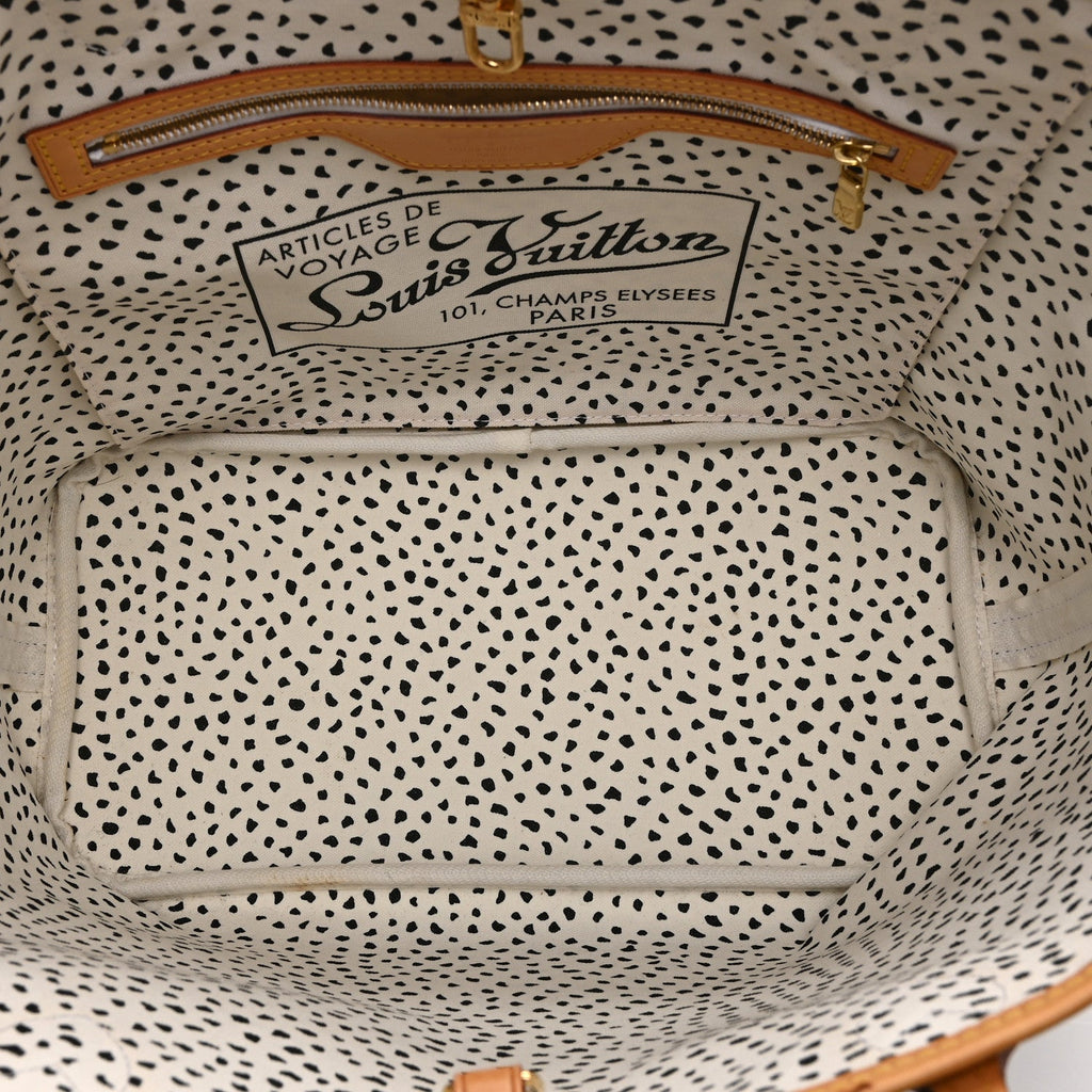 Louis Vuitton Monogram Kusama Waves Neverfull MM White