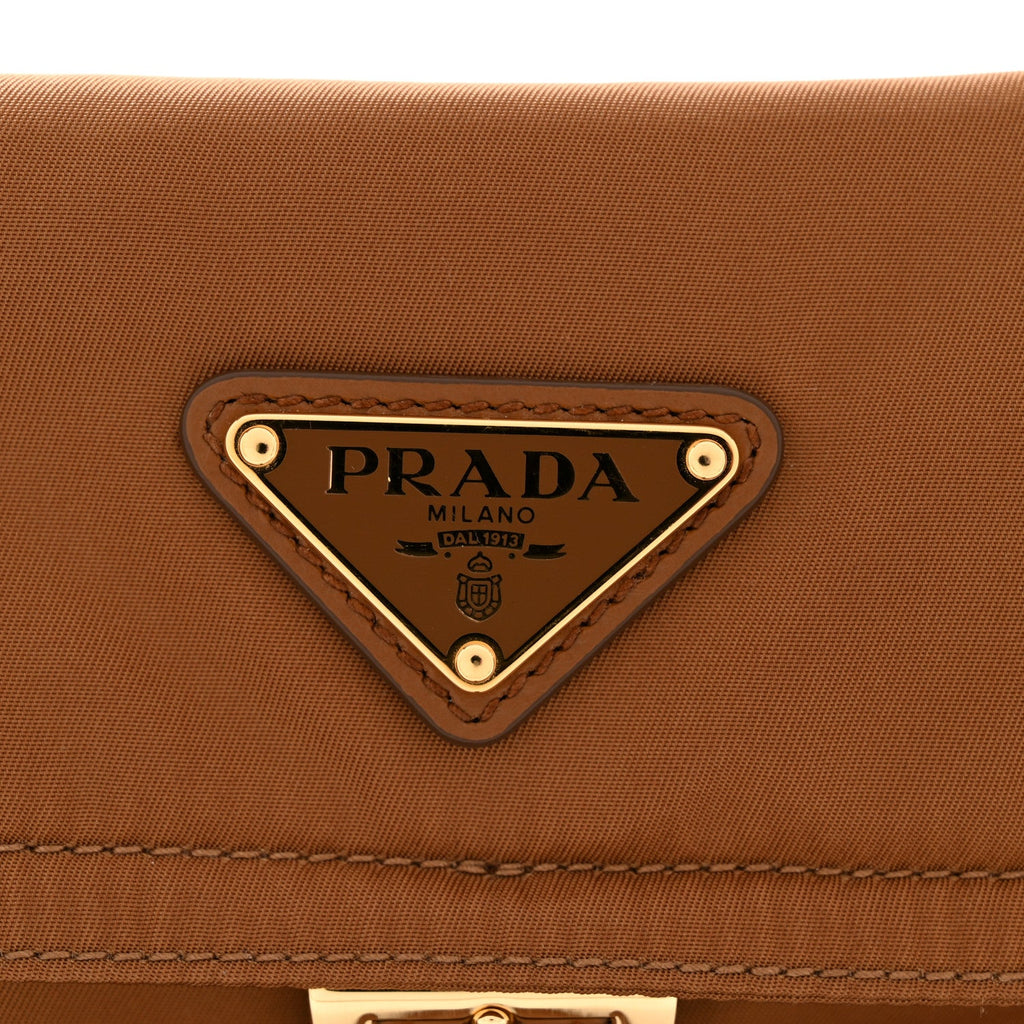 Prada Re-Nylon Medium Explore Shoulder Bag Camel