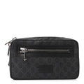 Gucci Soft GG Supreme Monogram Web Belt Bag Black Grey