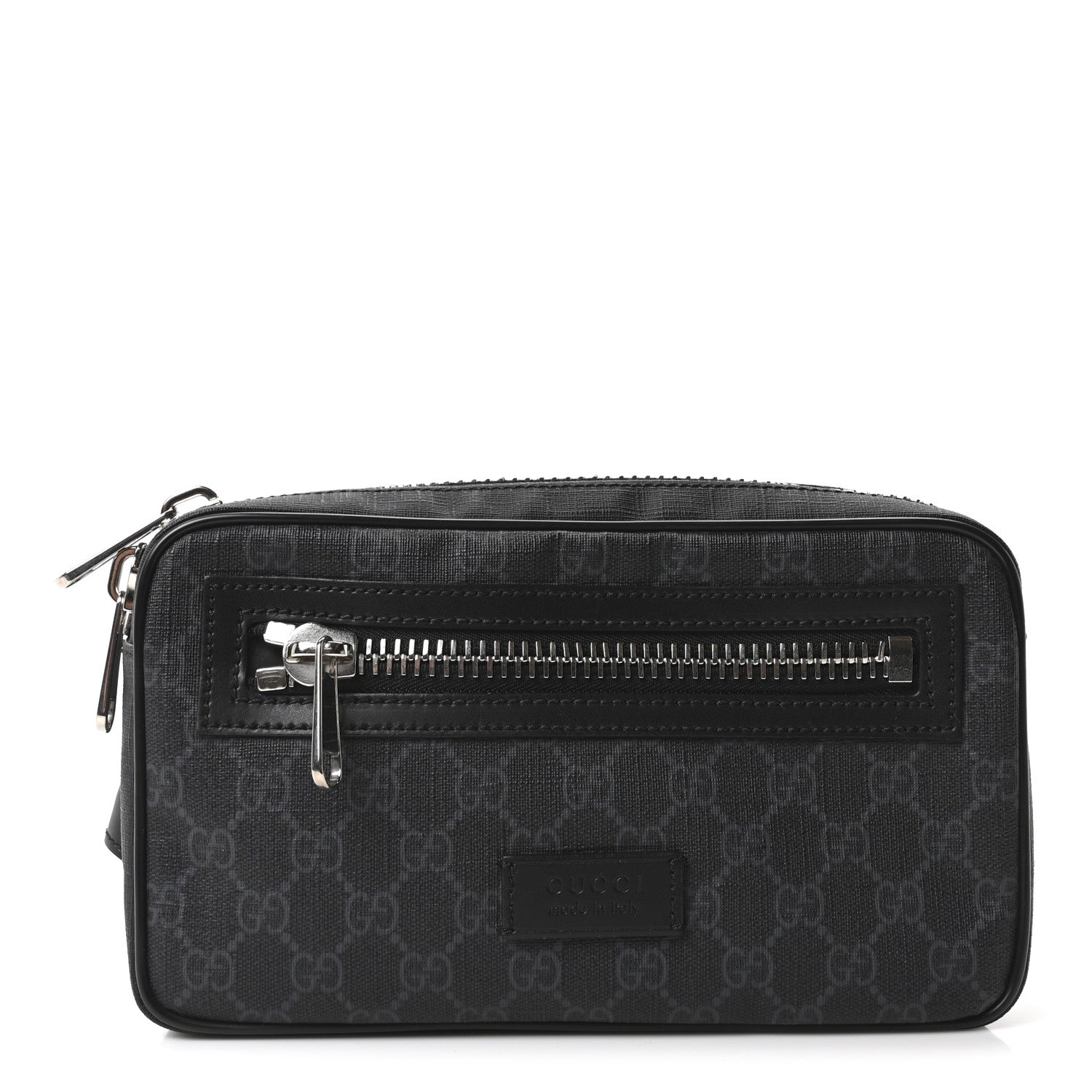 Gucci Soft GG Supreme Monogram Web Belt Bag Black Grey
