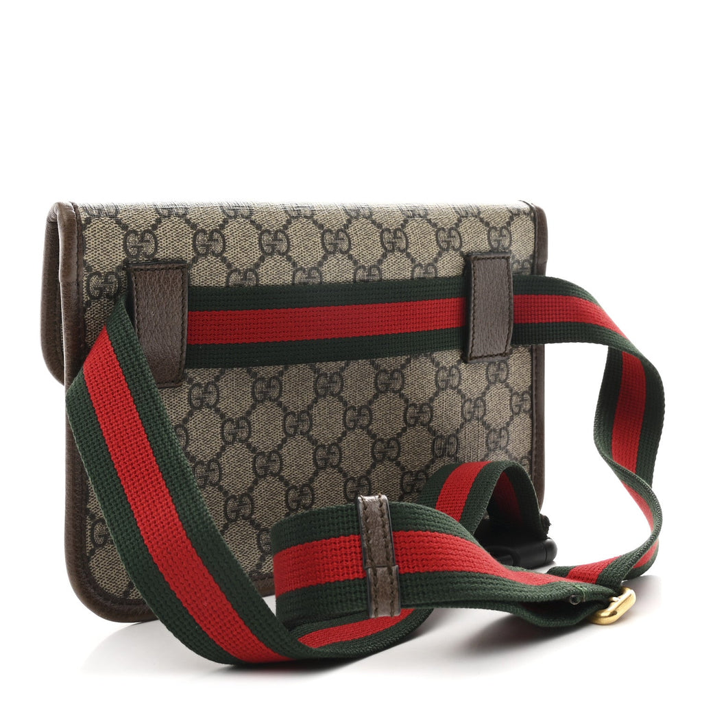 Gucci GG Supreme Monogram Neo Vintage Web Belt Bag Brown