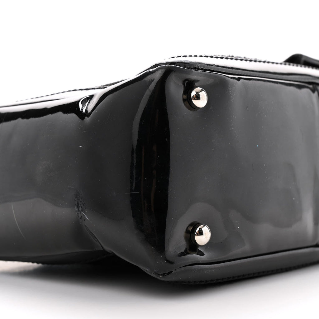 Chanel Patent Pony Hair Small Pocket Tote Black