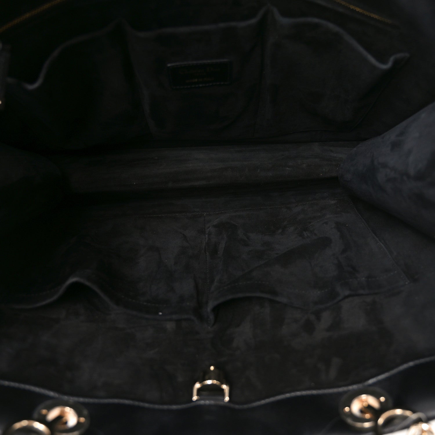 Christian Dior Calfskin Archicannage Large Essential Tote Black